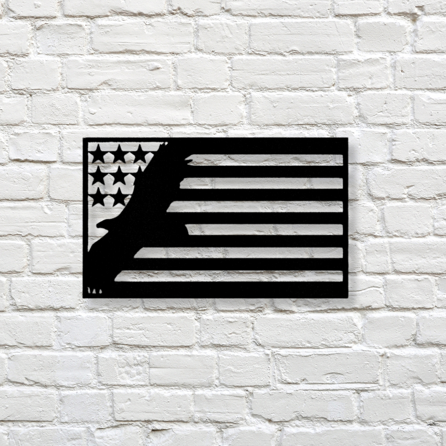 USA Eagle Metal Steel Sign, US Flag Wall Art, American Flag Sign, Patriotic Metal Sign, Outdoor Flag Sign, Veteran Gift, Granddad  Gift