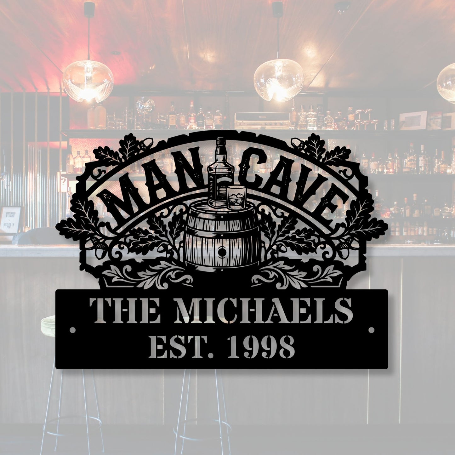 Custom Home Bar Decor, Personalized Man Cave Bar Metal Sign, Funny Pub Sign, Gift for Him, Husband Father Day Gift, Garage Wall Art Decor