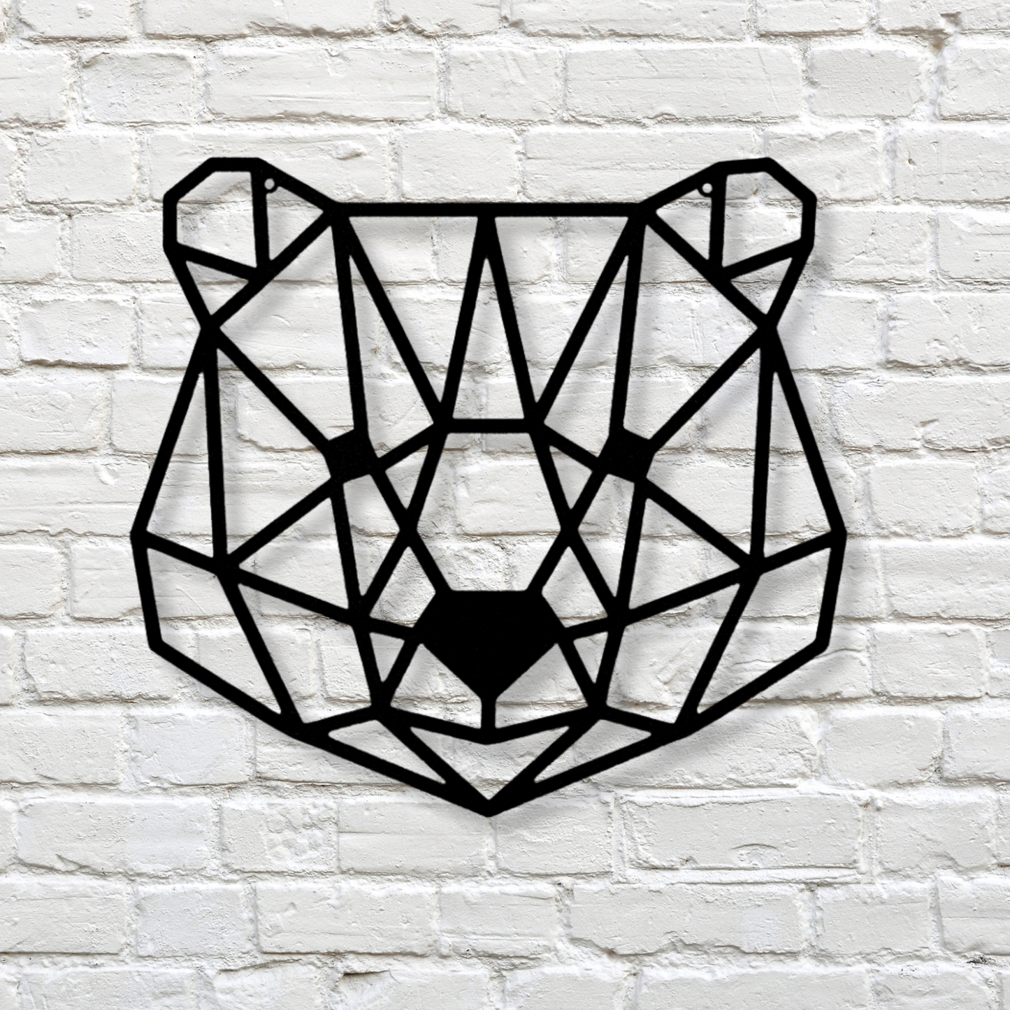 Geometric Bear Metal Steel Sign, Geometric Animal, Woodland Nursery, Wildlife Metal Art, Kids Room Décor, Art room Decor, Animal Lover Gift