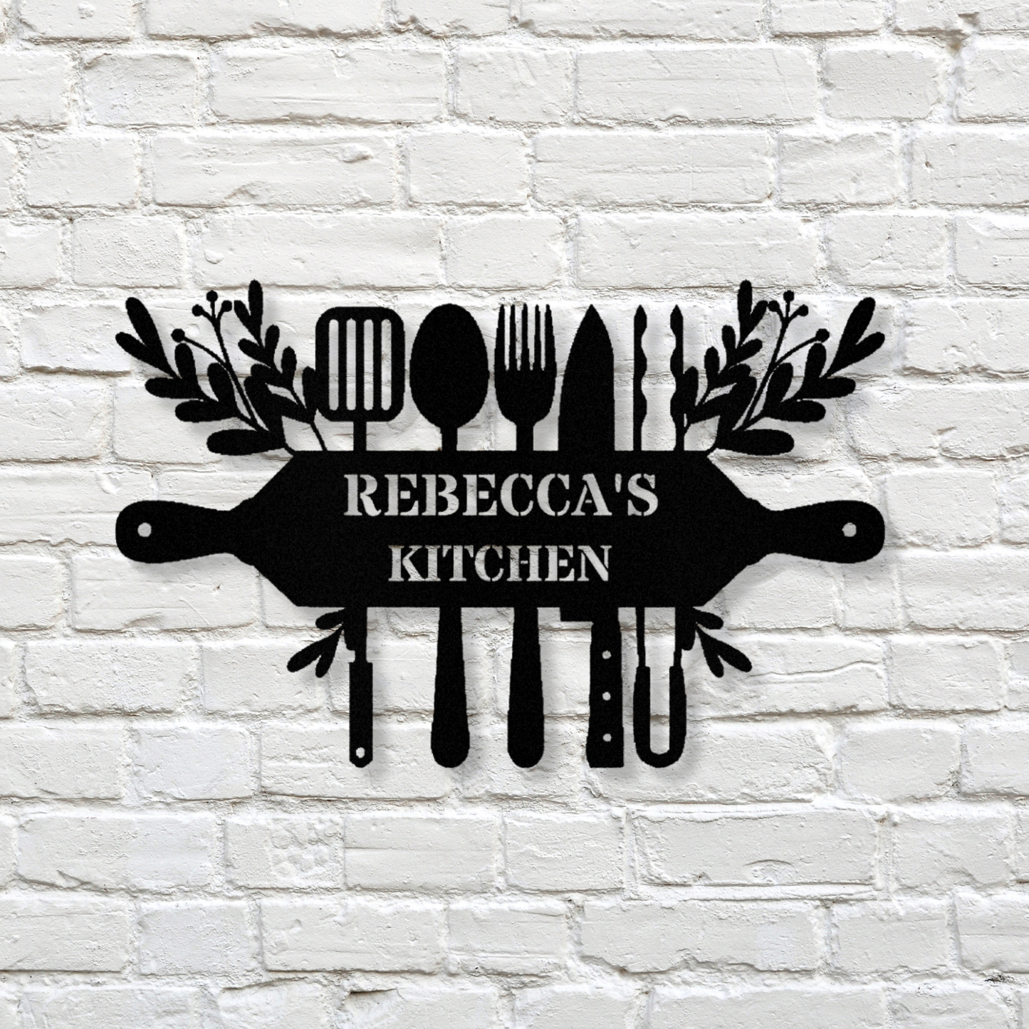 Personalized  Kitchen Metal Sign, Kitchen Wall Decor, Grandma's Mother's Day Gift, Kitchen Name Metal Art, Wall Hanging Art, Kitchen Entrance Sign