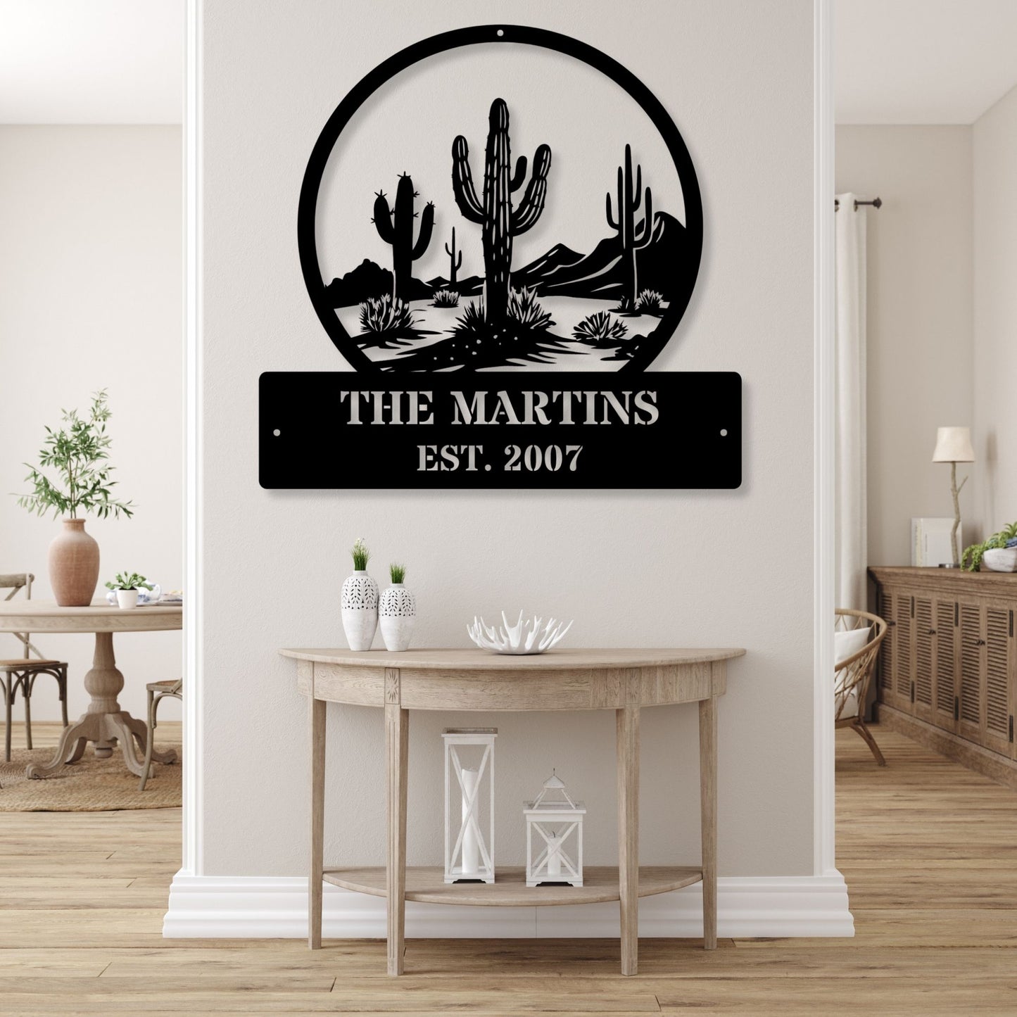 Custom Desert Wall Metal Art, Southwestern Decor, Desert Metal Art, Western Wall Decor, Cactus Metal Art, Rustic Home Decor Gift