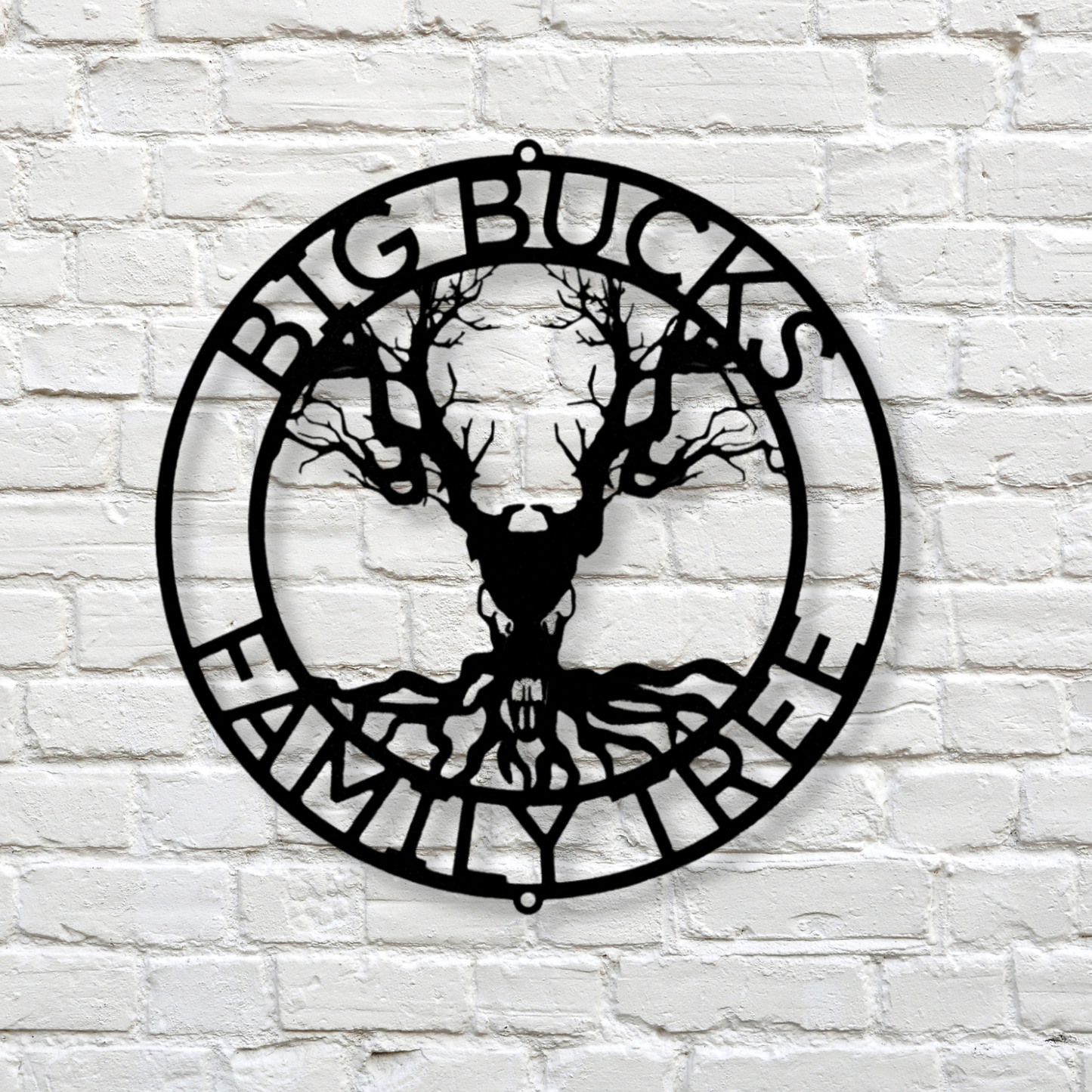 Deer Skull and Tree Metal Sign, Tree Metal Art, Tree of Life Art, Wall Decor, New Home Wall Art, Wedding Gift, Couples or Nature Art