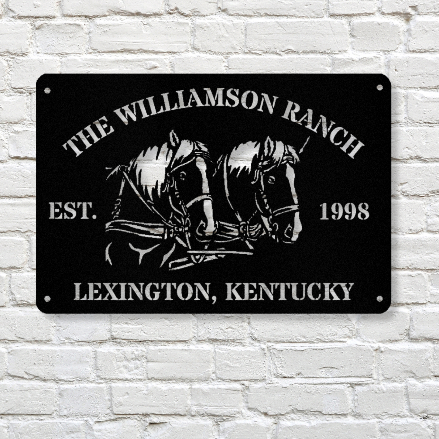 Horse Ranch Metal Sign, Farmhouse Established Sign, Farmhouse Wall Hanging Sign, Established Metal Sign, Grandad Father's Day Gift