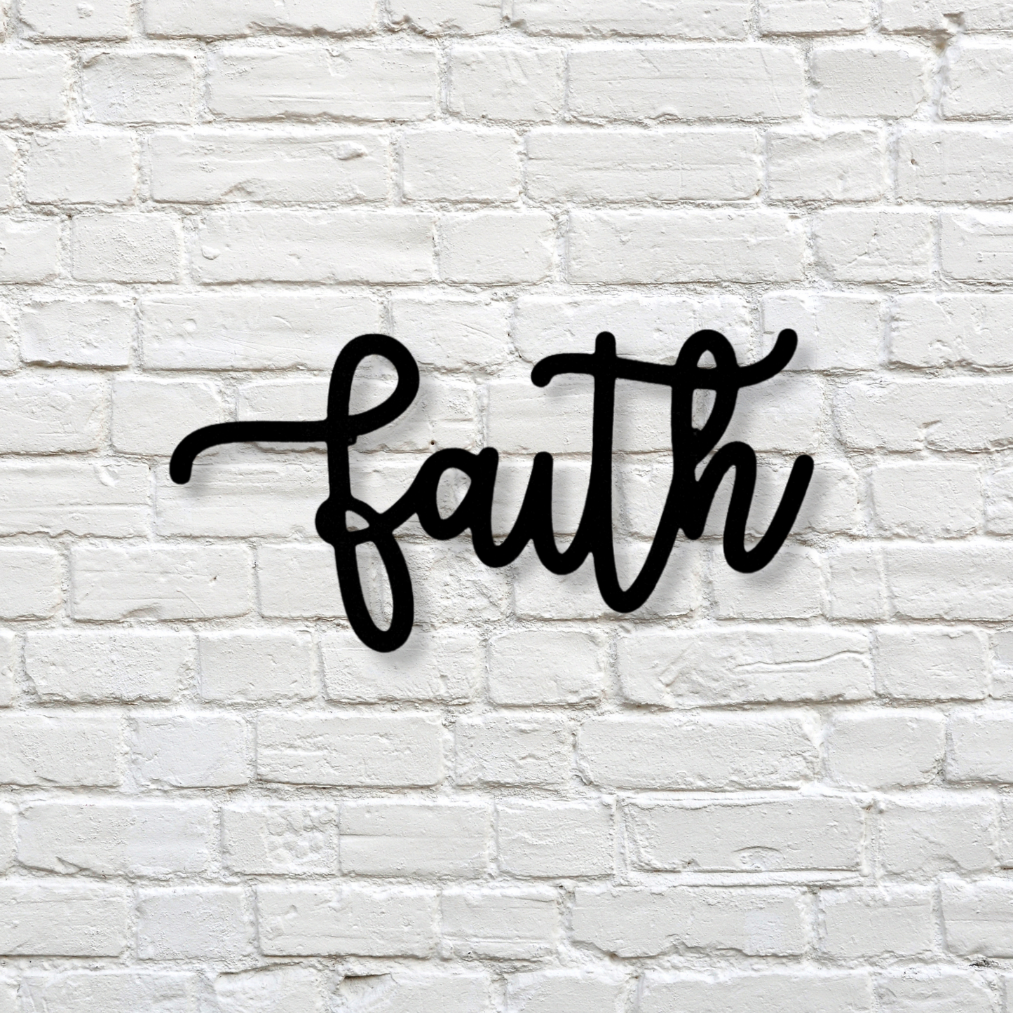 Faith Script Metal Sign, Gift For Christians, Metal Wall Sign, Script Sign, Bible House Decor, Christian Home Decor, Religious Decor