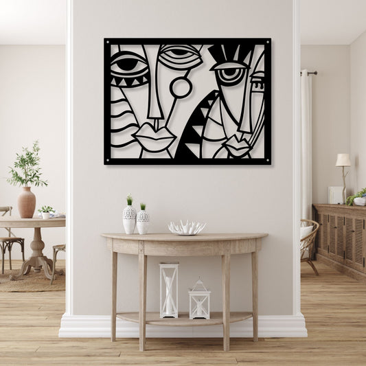 Picasso Style Faces Wall Art, Abstract Face Print, Cubism Wall Decor, Modern Line Art, Picasso Face Art, Minimalist Portrait Artwork