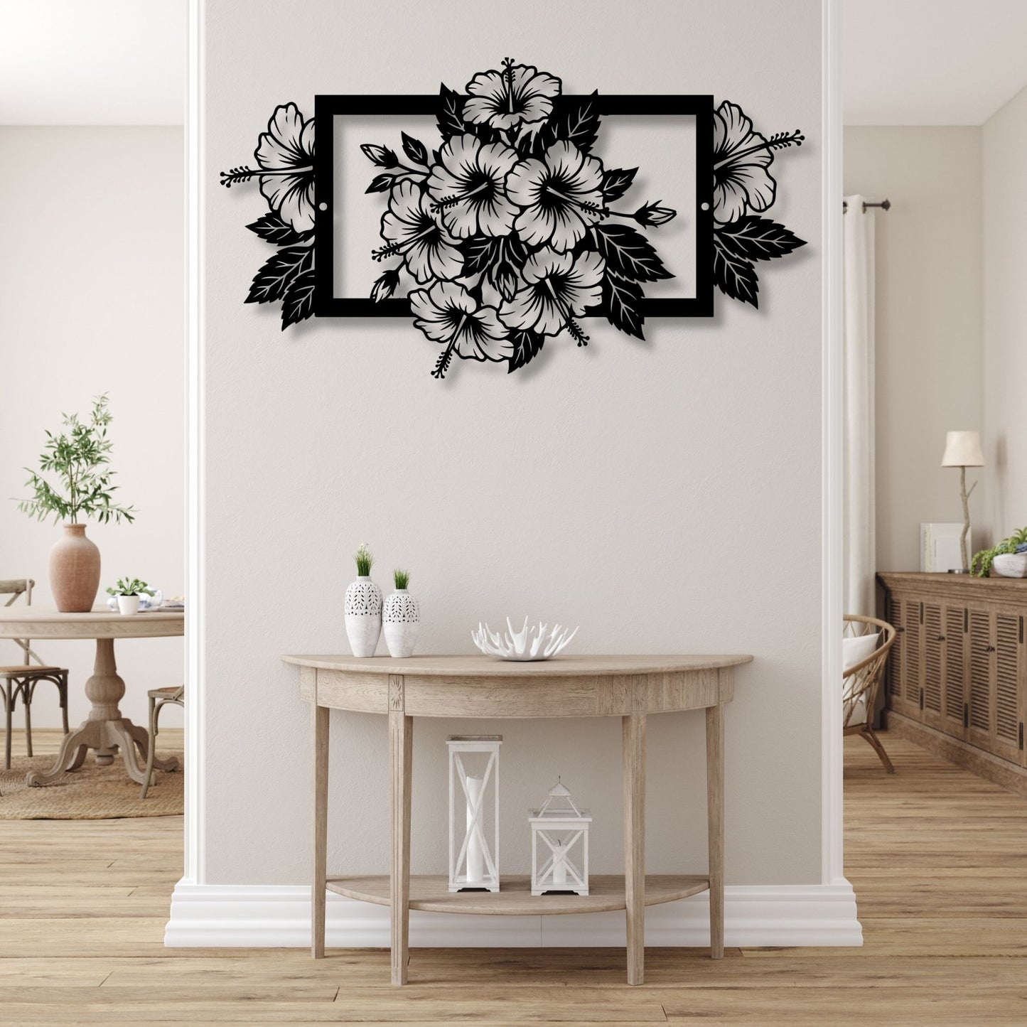 Wildflower Metal Wall Art, Floral Wall Decor, Botanical Art, Nature Wall Art, Farmhouse Rustic Decor, Garden Flower Gift for Her