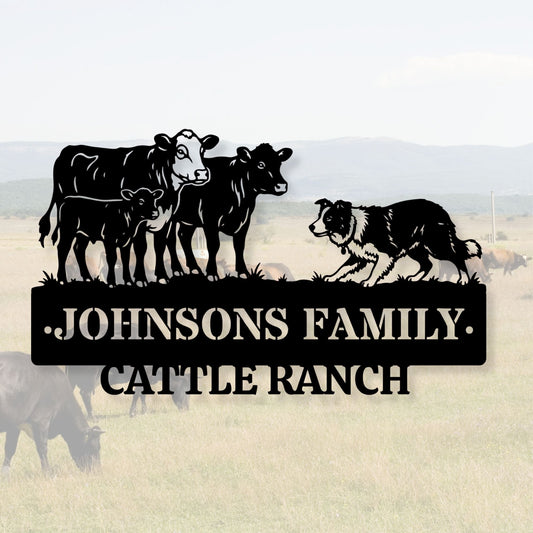 Custom Metal Ranch Sign, Personalized Cattle Farm Decor, Metal Brand Sign, Outdoor Sign for Ranch Gate, Bull Metal Wall Art, Country Home Decor