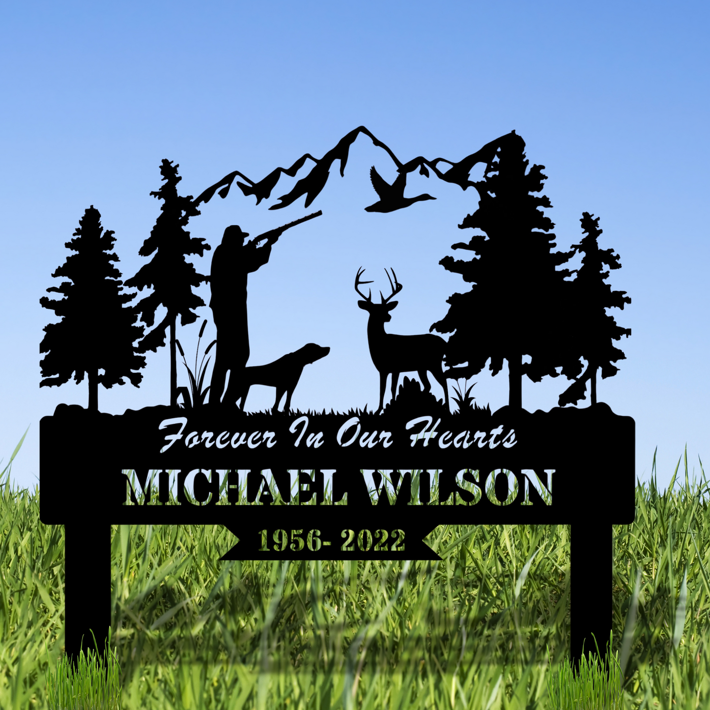 Custom Hunter Memorial Metal Sign