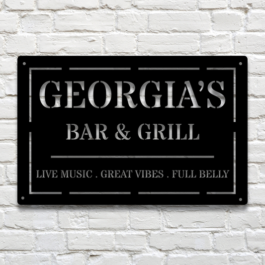 Custom Metal Sign, Personalized Name Outdoor Decor Sign, Deck Sign, House Garden Yard Sign, Welcome Sign, Patio Wall Backyard Decor