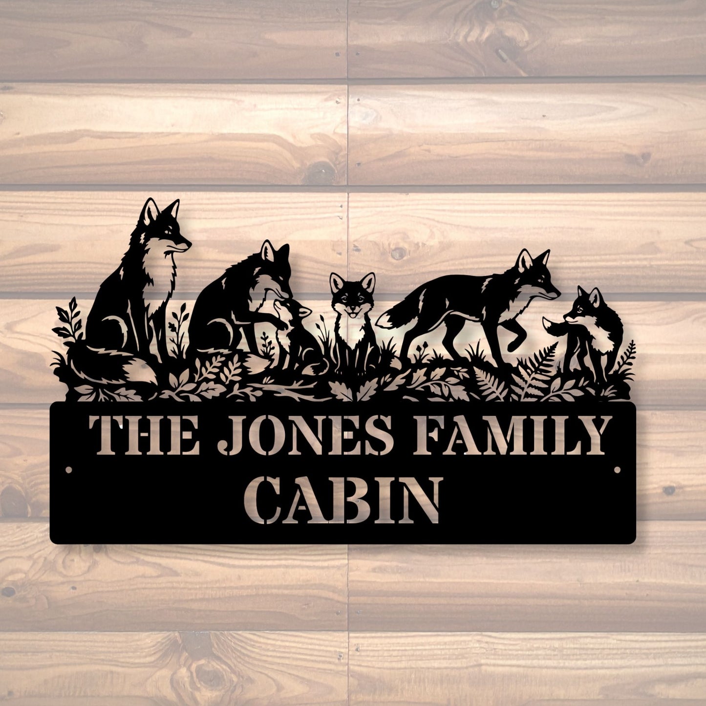 Custom Metal Fox Sign, Fox Wall Art, Personalized Fox Decor, Rustic Farmhouse Sign, Woodland Animal Art, Metal Wildlife Decor Gift