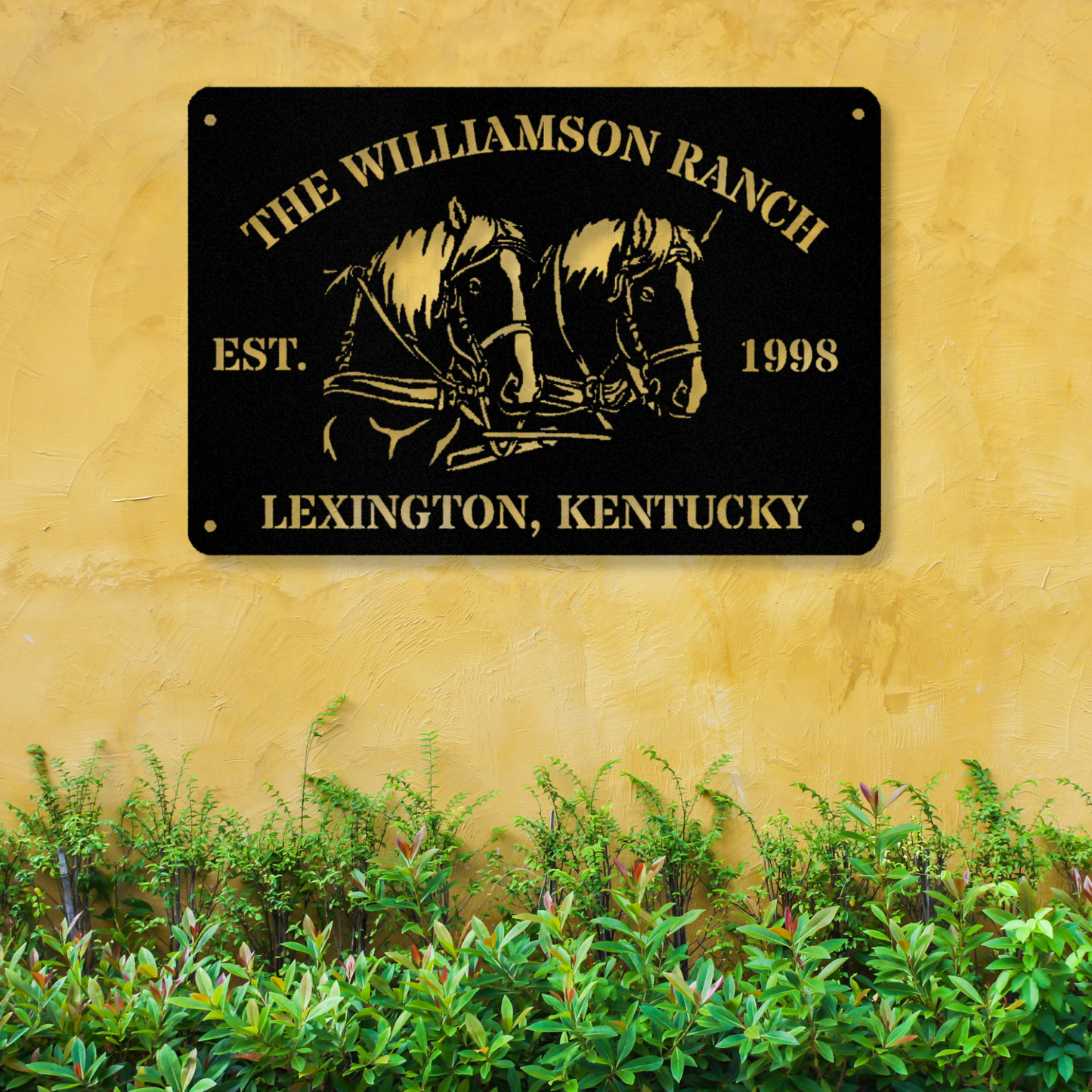 Horse Ranch Metal Sign, Farmhouse Established Sign, Farmhouse Wall Hanging Sign, Established Metal Sign, Grandad Father's Day Gift