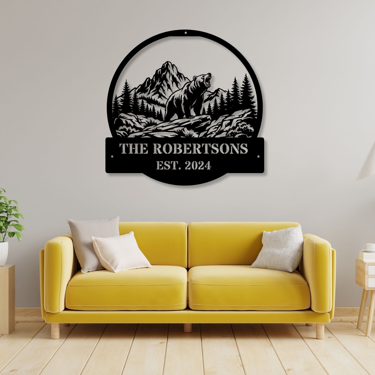 Custom Family Cabin Metal Sign, Personalized Cabin Decor, Rustic Lake House Sign, Family Name Wall Art, Cabin Gift, Metal Home Decor