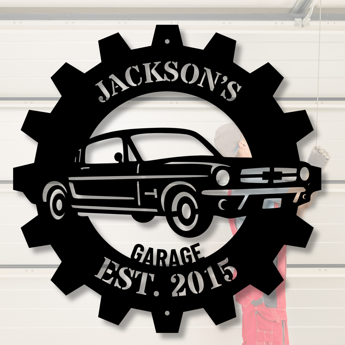 Custom Garage Metal Sign, Personalized Wall Decor, Man Cave Sign, Industrial Wall Art, Mechanic Gift, Custom Home Decor