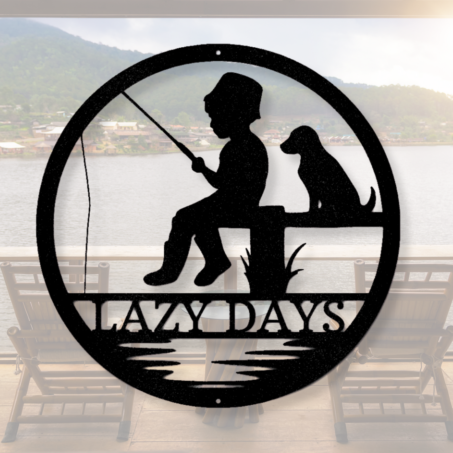 Little Fisher Monogram - Steel Sign