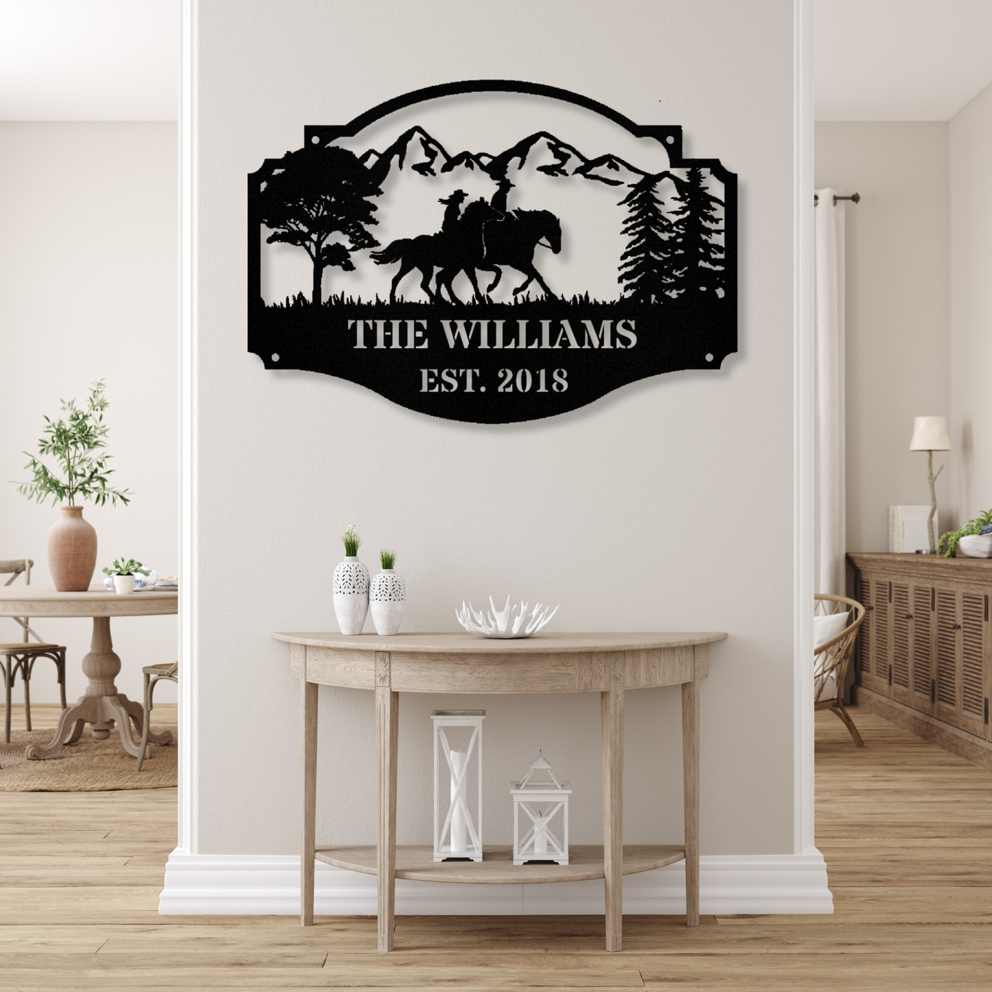 Custom Couple Horse Riding Metal Sign, Personalized Valentines Gift, Anniversary Gift, Wall Hanging Decor, Bedroom Decor, Metal Art for Couples