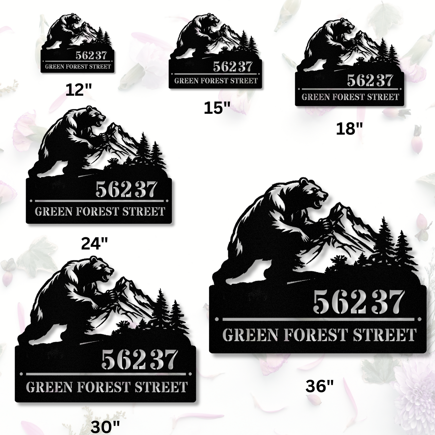 Custom Modern Number Metal Address Sign, Custom House Number Metal Metal Name Sign Outdoor, Outdoor House Number, Address Metal Art