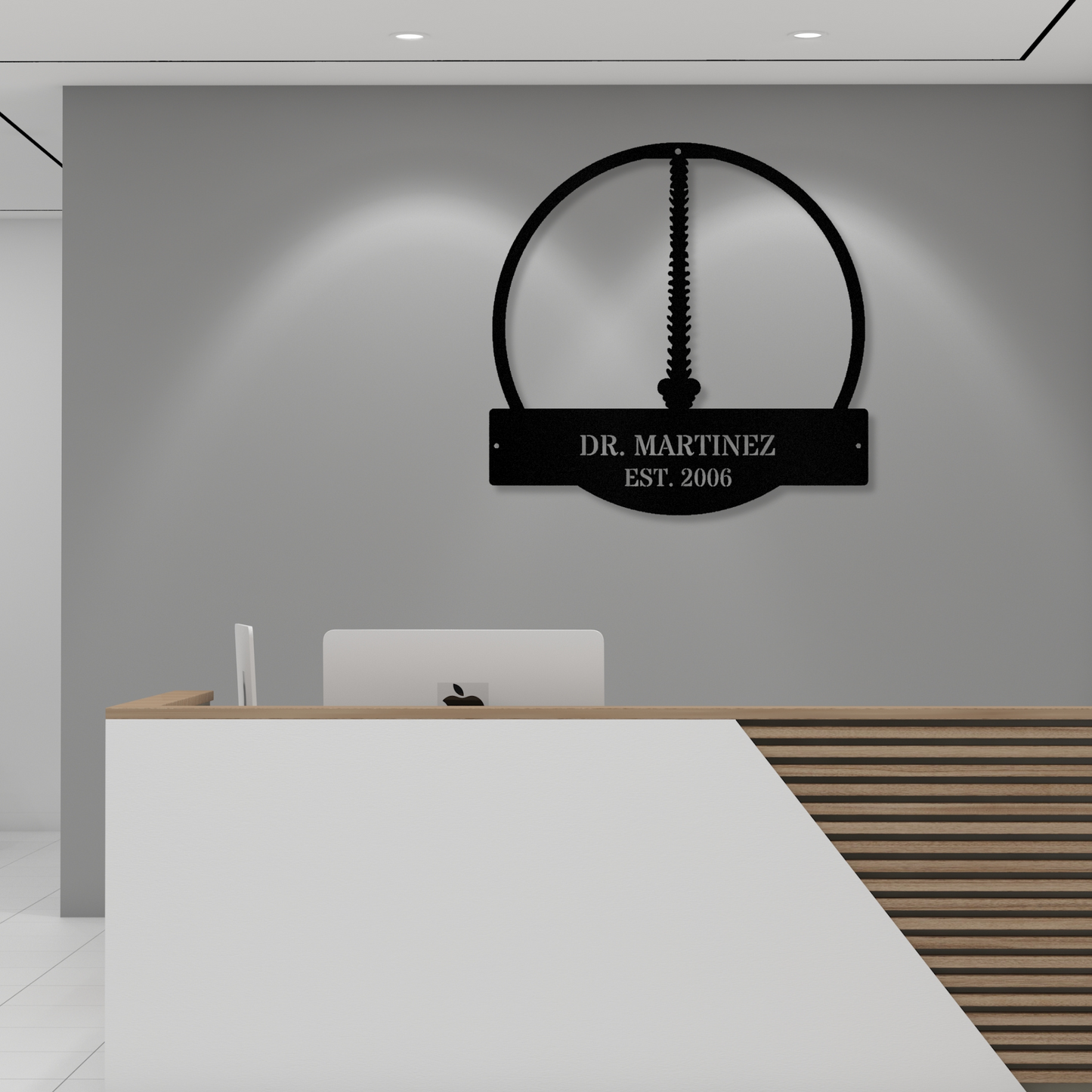 Customized Chiropractor Metal Sign, Chiropractic Metal Wall Sign, Dr. Office Wall Art Gift, Last Name Est Metal Plaque, Personalized Gift