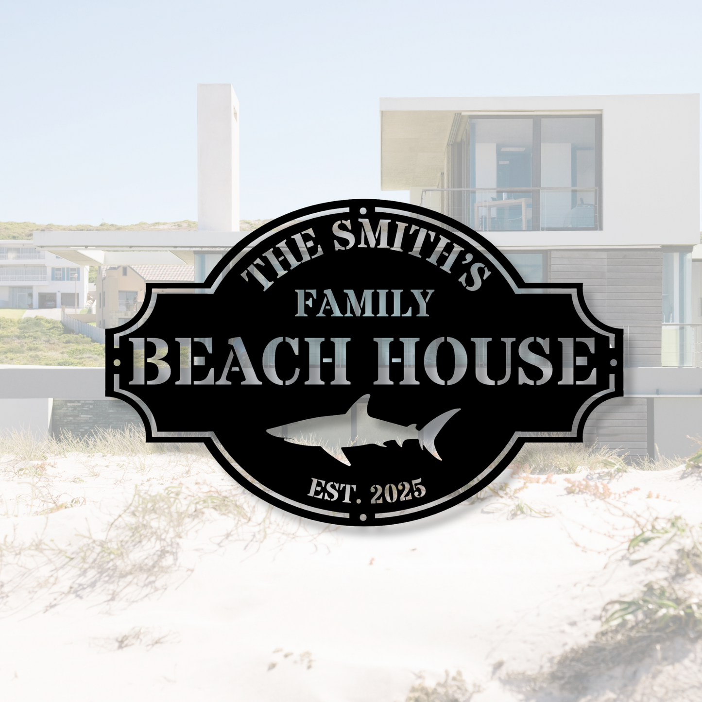 Custom Beach House Sign, Established Date, Beach Cottage Sign, Beach Theme Decor, Beach House Gift, Coastal Home Sign