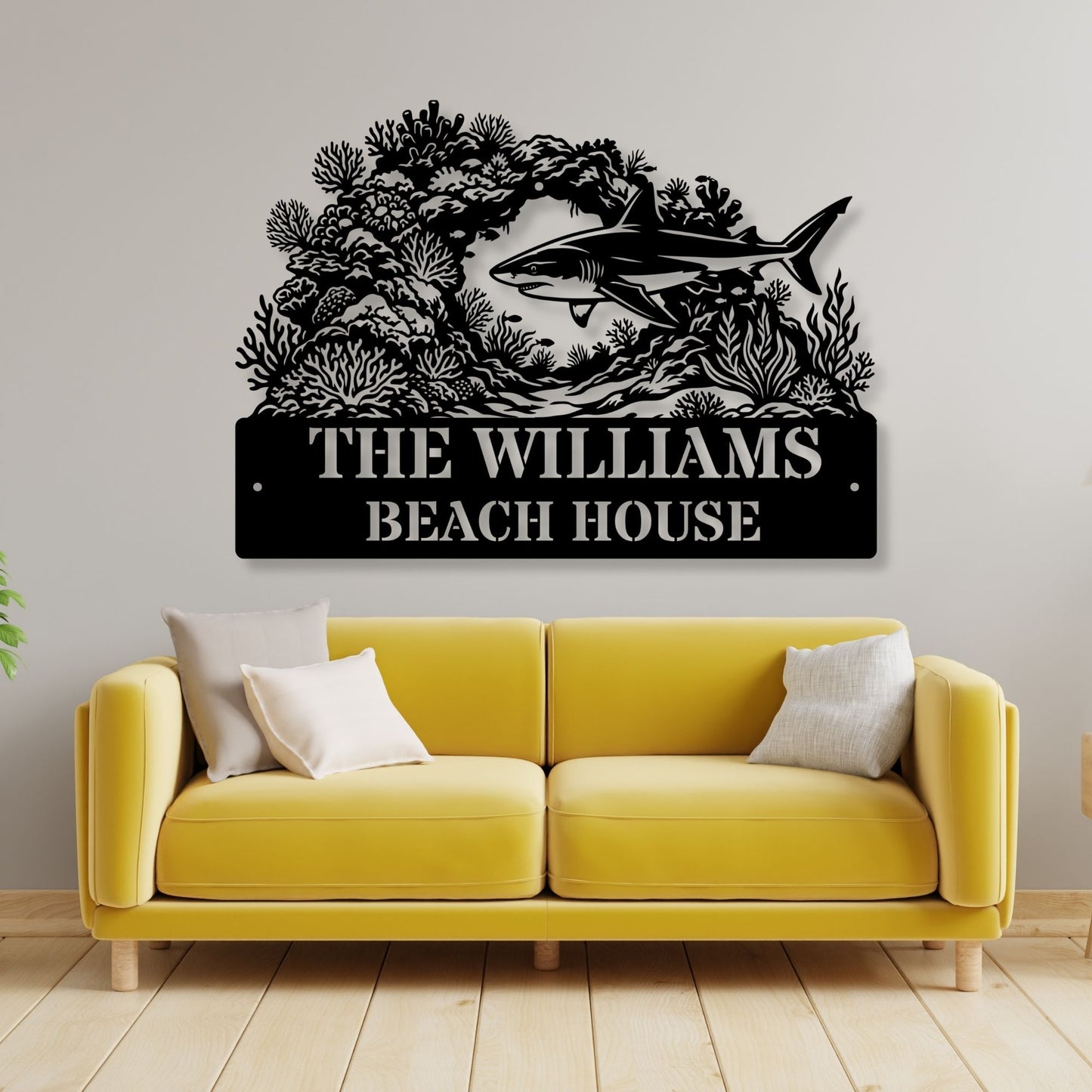 Personalized Reef Metal Sign, Custom Ocean Decor, Beach Wall Art, Coastal Metal Sign, Sea Life Gift, Nautical Home Decor