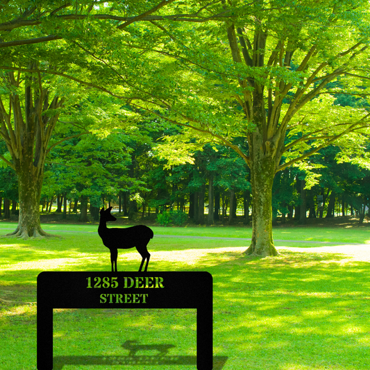 Customized Deer Metal Sign, Garden Metal Sign, Pet Metal Sign, Personalized Garden Decor, Pet Lover Gift, Custom Animal Art, Wildlife Sign