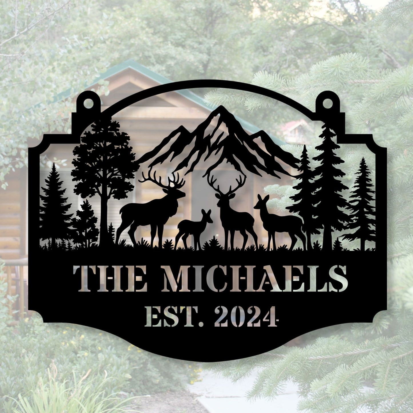 Custom Elk Metal Sign, Cabin Metal Wall Art, Rustic Elk Decor, Wildlife Metal Sign, Lodge Decor, Mountain Cabin Art