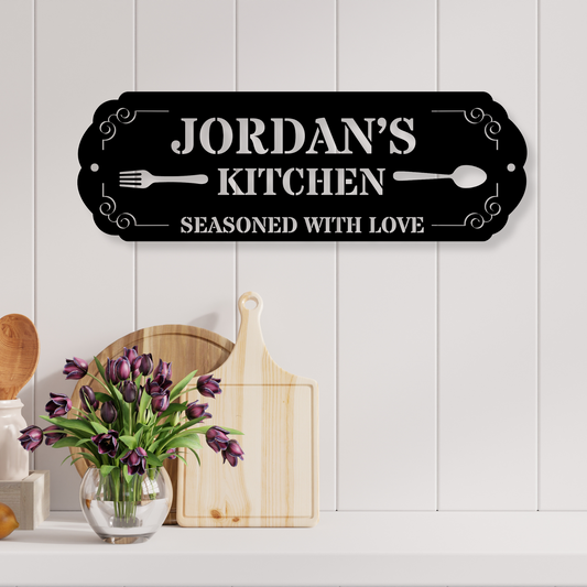 Personalized Kitchen Signs, Custom Kitchen Gifts, Custom Metal Sign for Kitchen,  Kitchen Wall Decor, Nana Mothers Day Gift, Custom Kitchen Sign