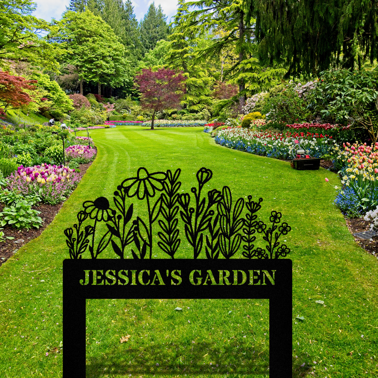 Custom Wildflower Garden Metal Stake Sign, Flowers Garden Decor, Nana's Gift, Outdoor Garden Stake Sign, Wildflower Sign