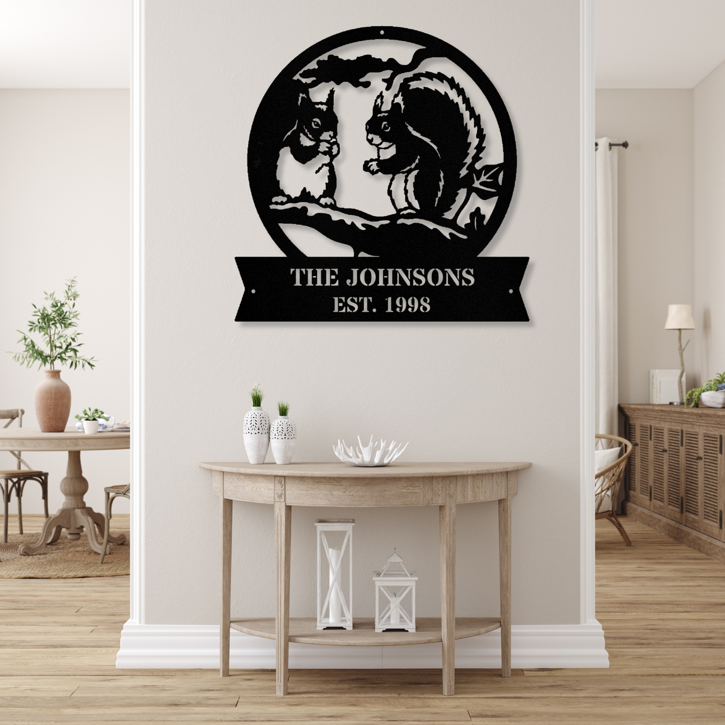 Squirrel Metal Sign, Squirrel Decor, Wildlife Home Decor, Metal Sign Decor, Animal Lover Gift, Outdoor Garden Sign, Nature Inspired Art