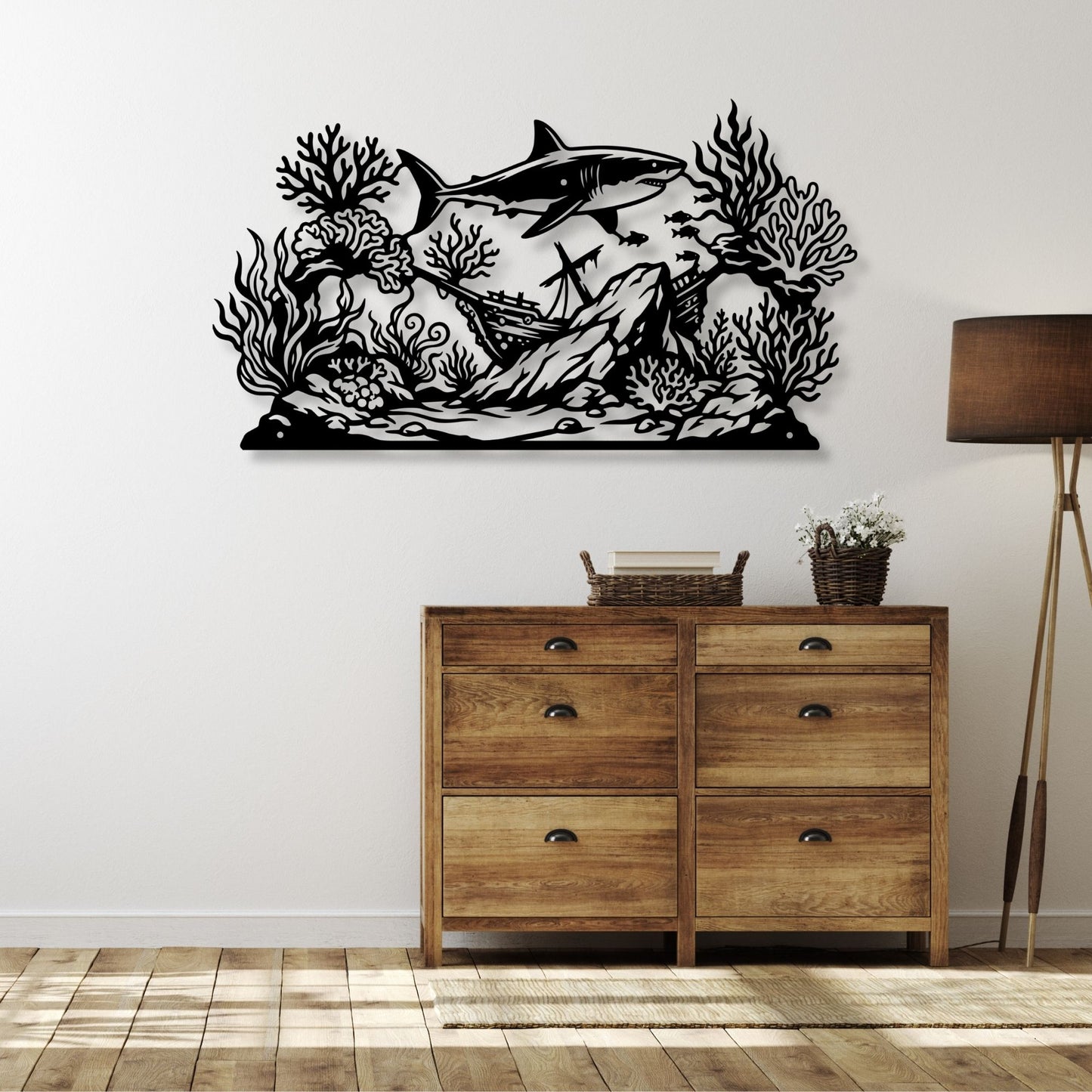 Underwater Reef Metal Sign, Ocean Metal Wall Art, Coral Reef Decor, Beach House Sign, Nautical Coastal Decor, Marine Life Wall Hanging