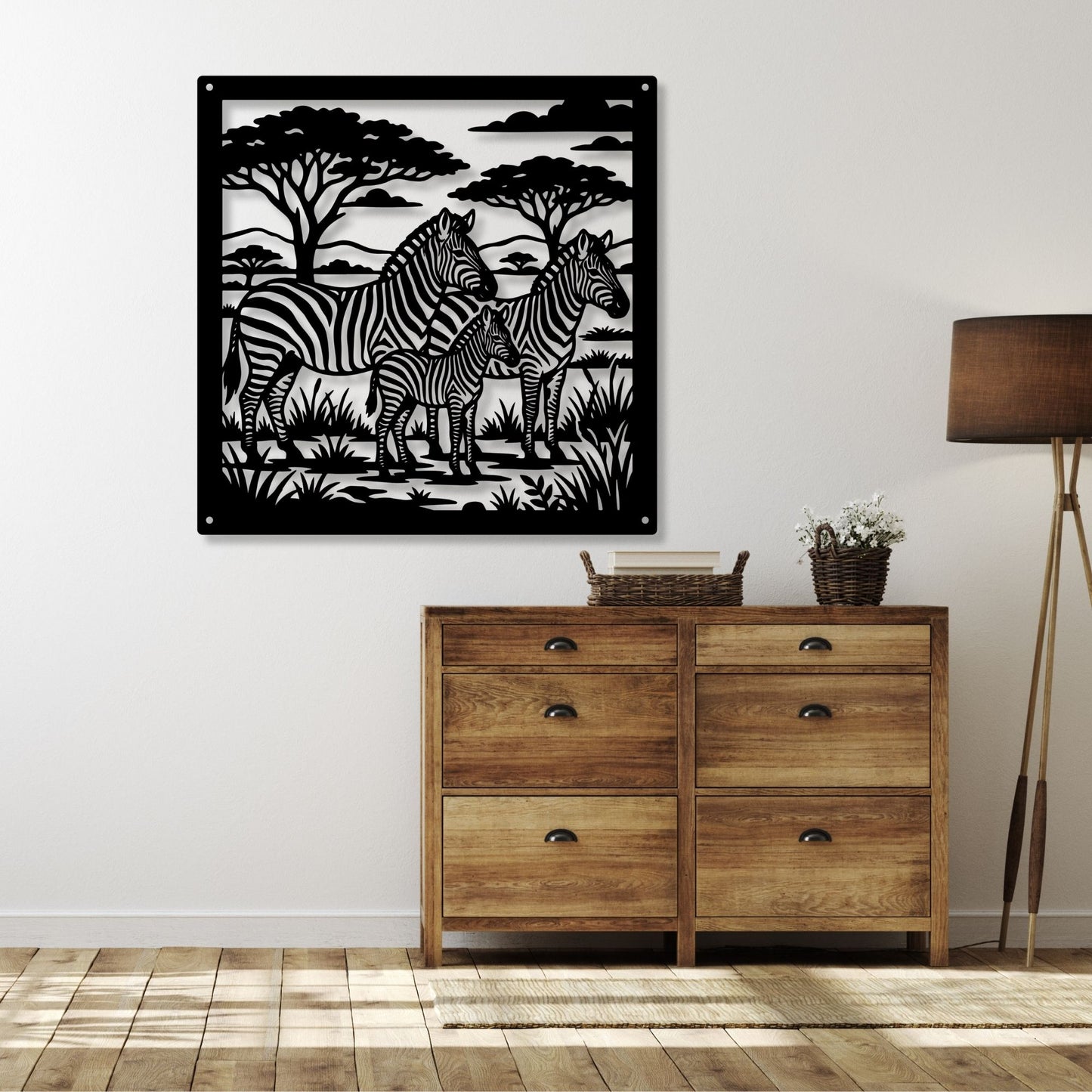 African Zebra Metal Wall Art, Safari Animal Metal Sign, Zebra Stripes Home Decor, African Wildlife Wall Hanging, Nature Lover Gift, Savannah Silhouette