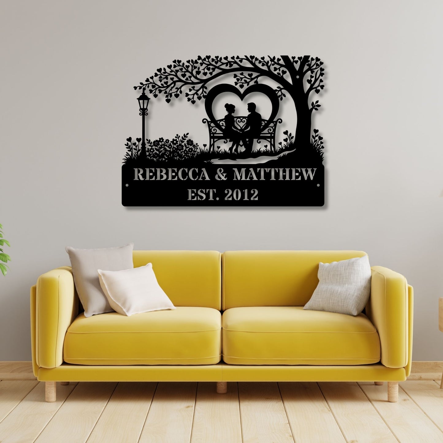 Personalized Couples Metal Sign, Custom Metal Wall Art, Anniversary Gift, Wedding Gift, Mr and Mrs Sign, Home Decor, Romantic Gift Idea