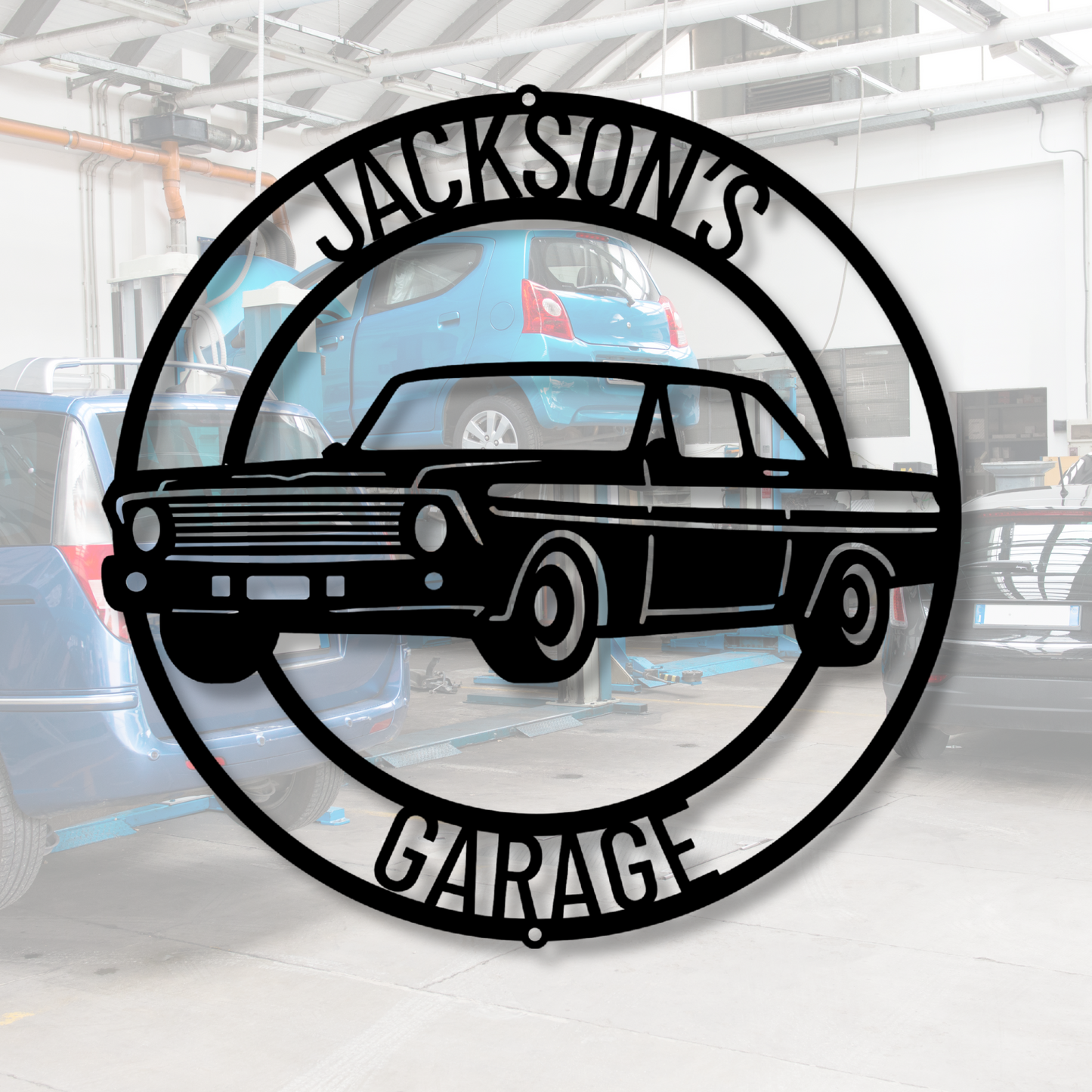 Personalized Metal Garage Sign, Custom Garage Decor, Metal Wall Art, Workshop Sign, Gift for Men, Personalized Gift