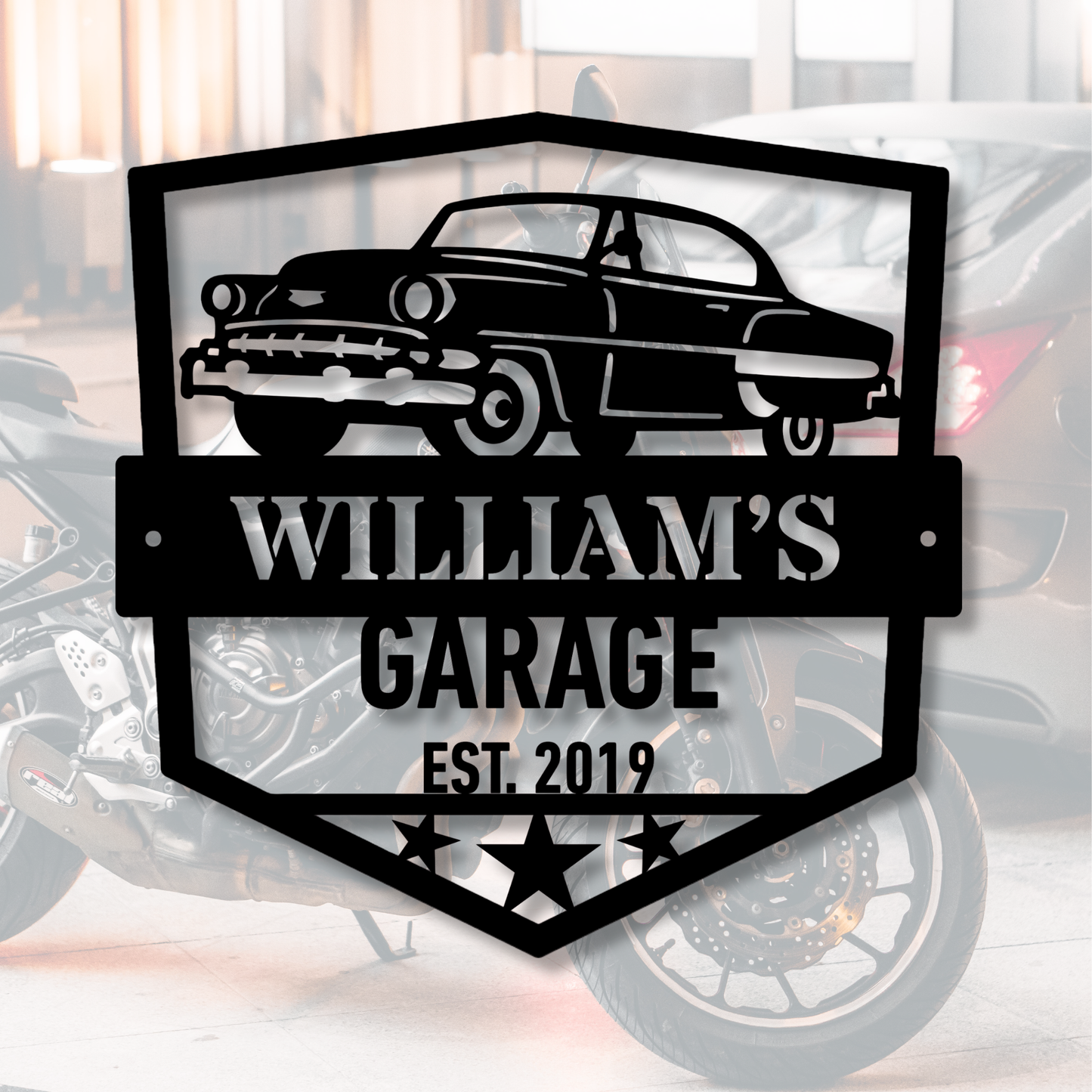 Personalized Garage Metal Sign, Vintage Car Metal Sign, Father's Day Gift, Auto Shop MEtal Sign, Mechanic Gift