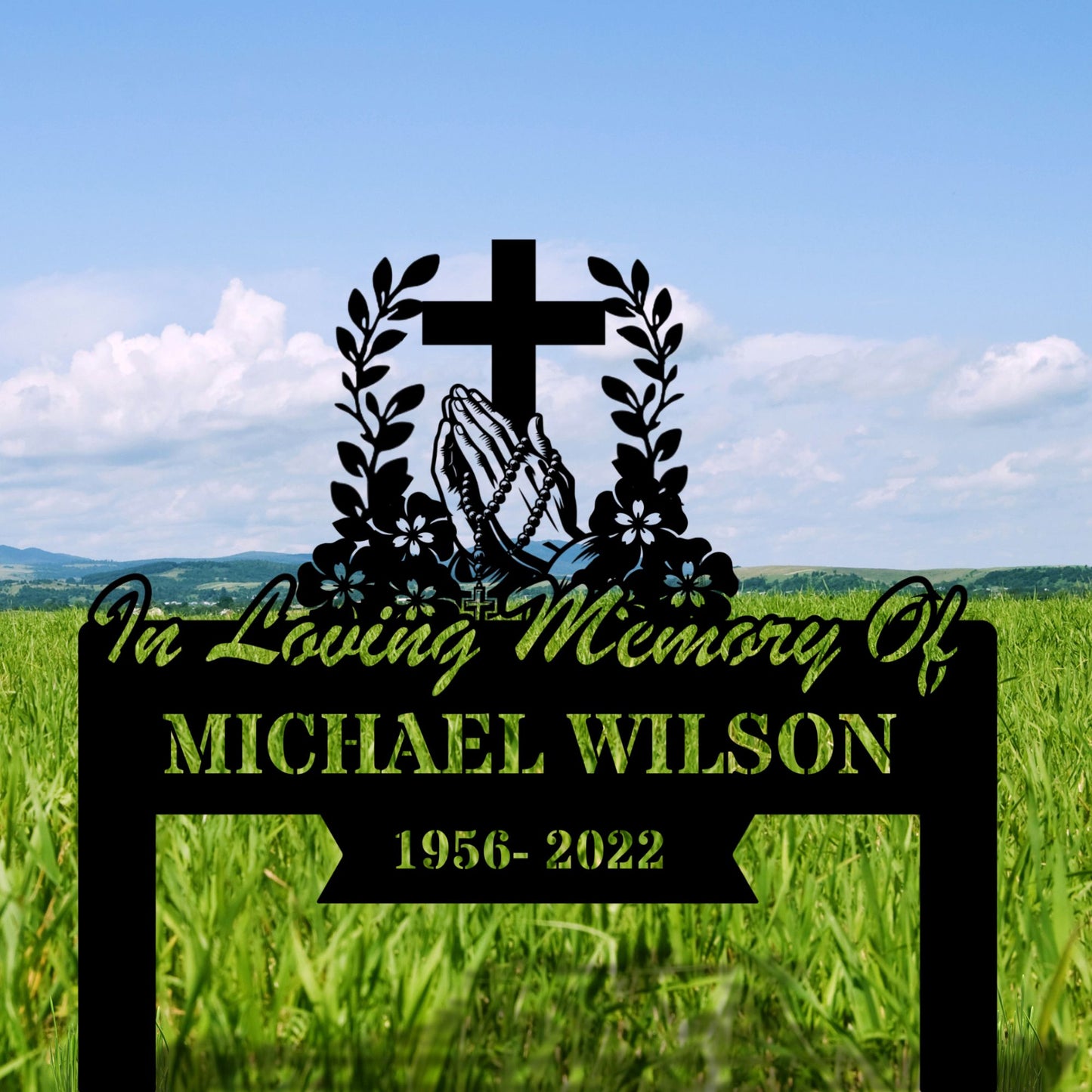 Personalized Memorial Plaque, Custom Grave Marker Metal Sign, In Loving Memory Sign, Remembrance Sign, Sympathy Gift