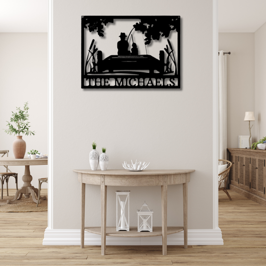 Quality Time  Monogram - Steel Sign