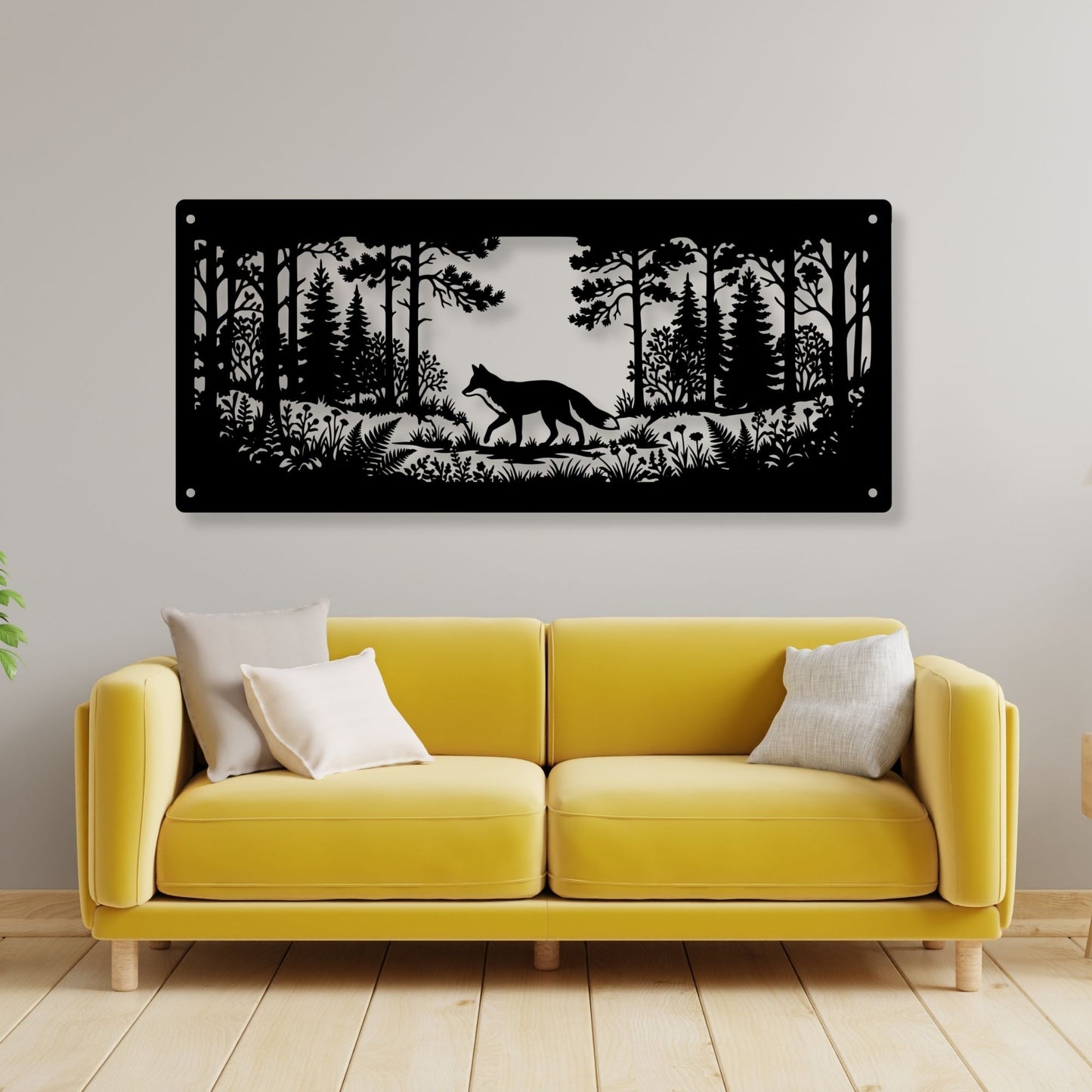 Fox wall art decor, fox print, woodland animal art, forest home decor, rustic fox poster, wildlife artwork, nursery wall decor gift