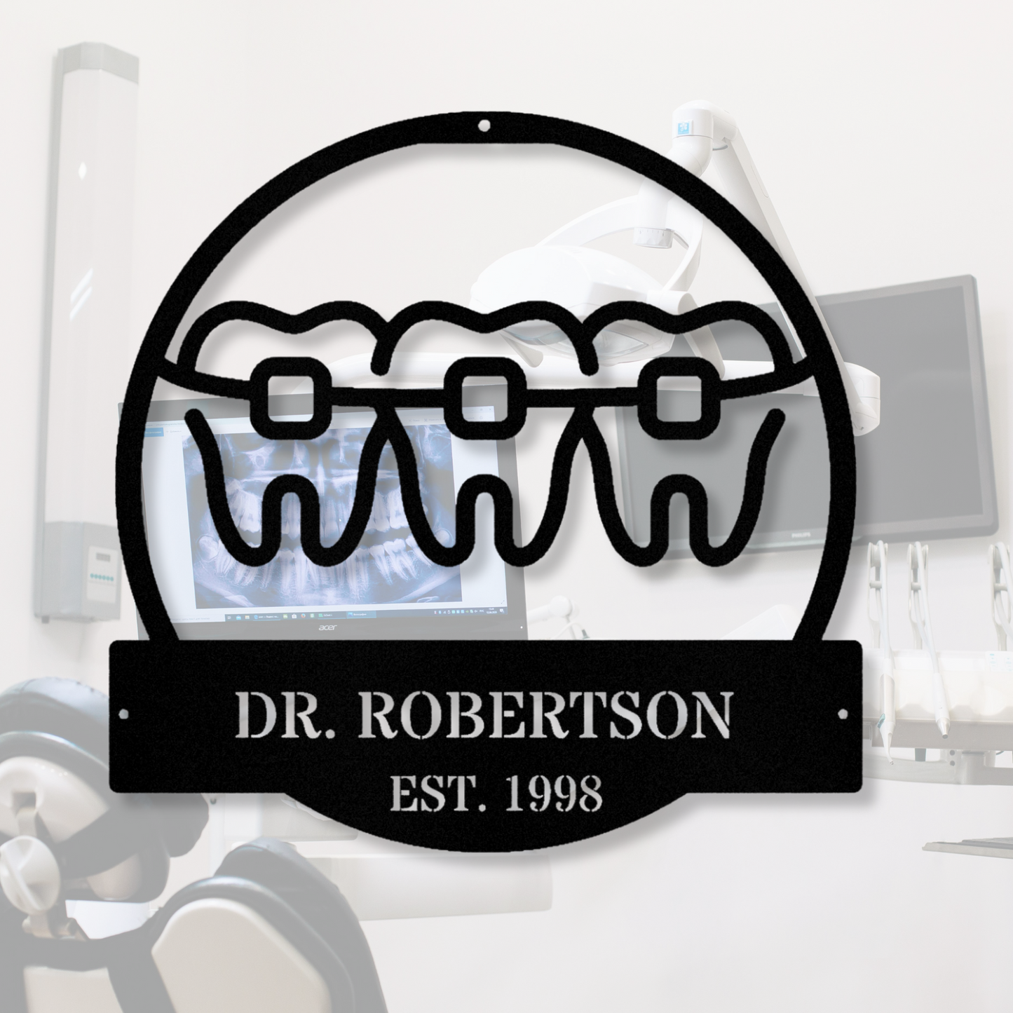 Othodontist Office Metal Sign, Othodontist Last Name Metal Sign, Small Business Sign
