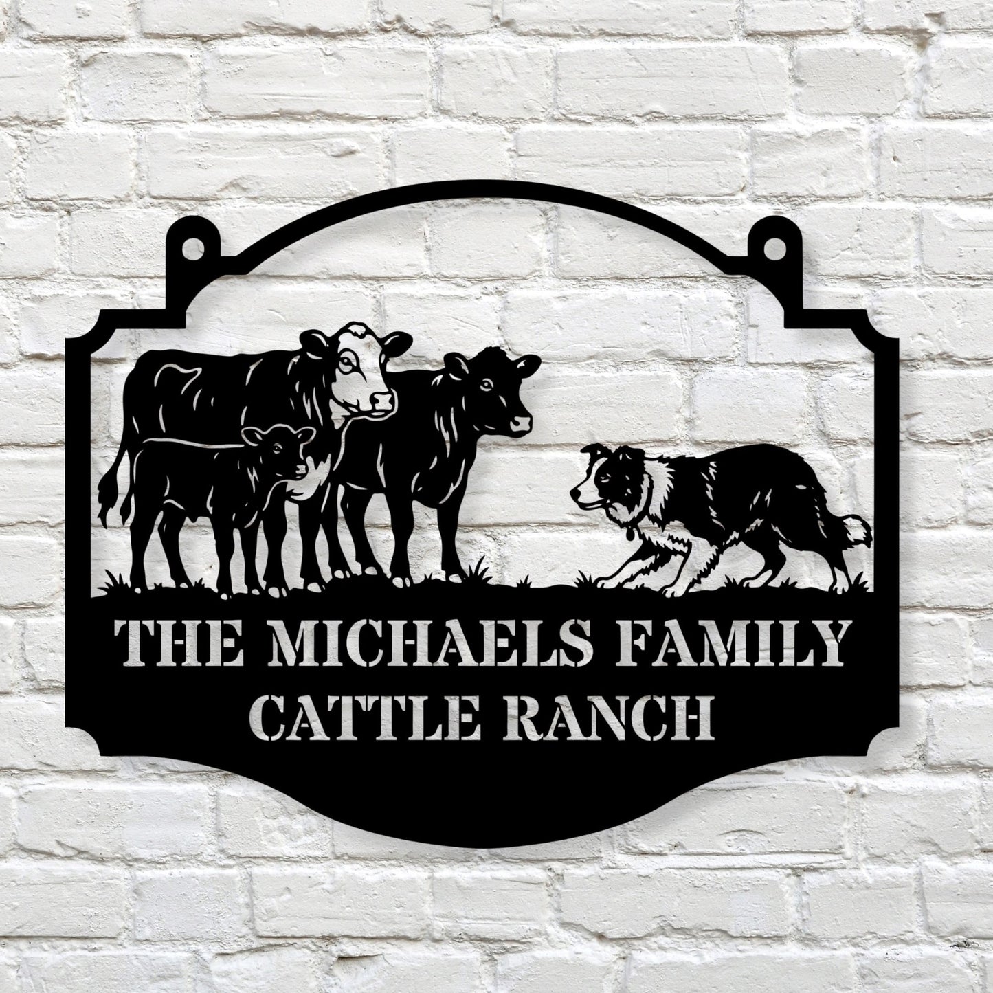 Custom Cattle Ranch Metal Sign | Personalized Farm Name Sign | Metal Ranch Gate Decor, Livestock Barn Sign, Housewarming Gift, Outdoor