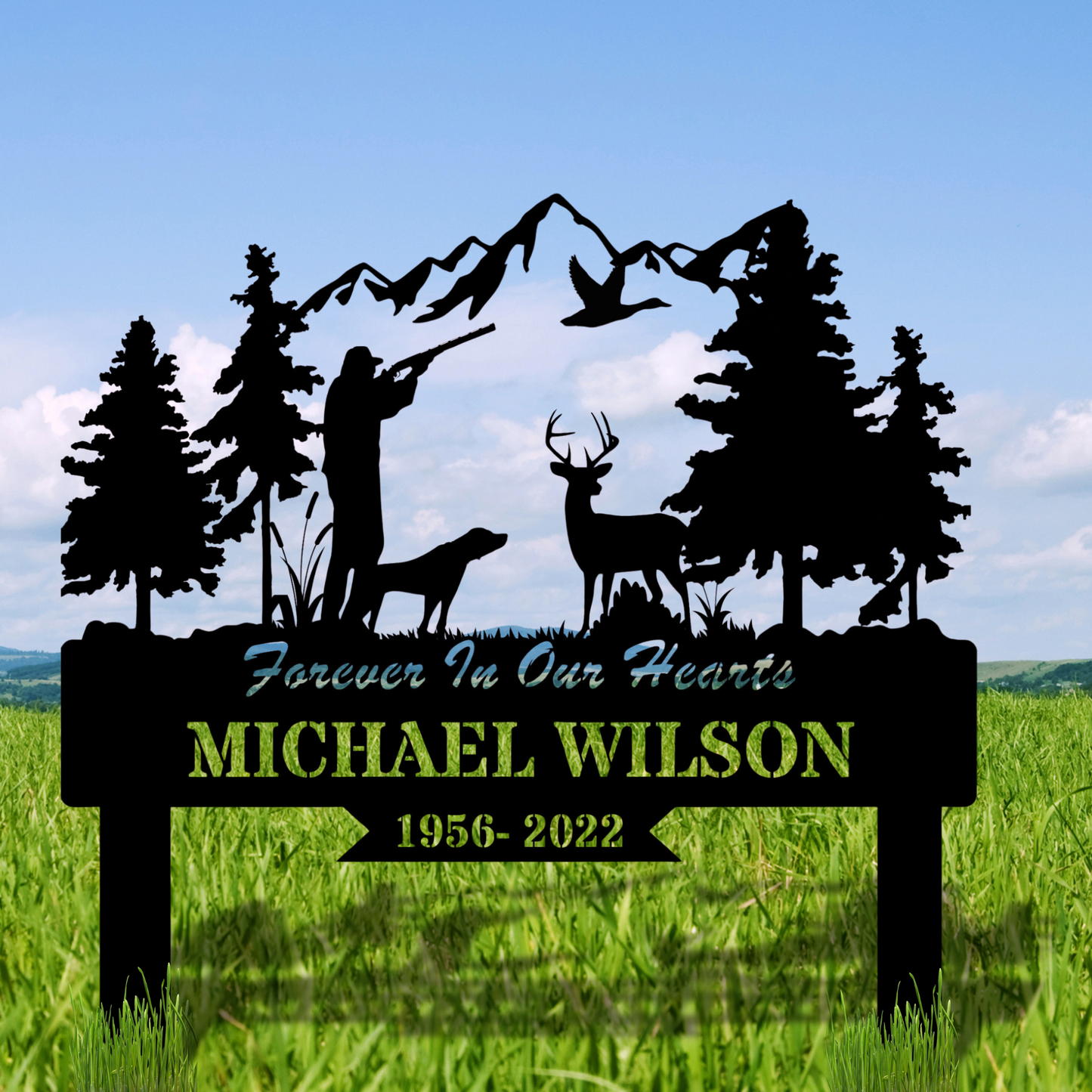Custom Hunter Memorial Metal Sign