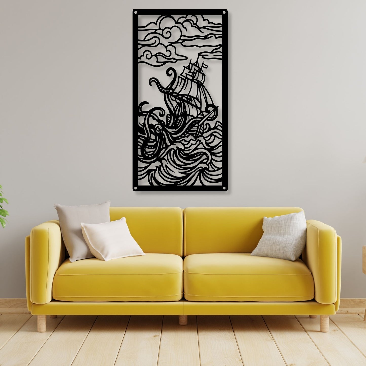 Sea Creature Metal Wall Art, Ocean Wall Decor, Nautical Wall Art, Marine Life Art, Coastal Decor, Beach House Wall Art, Metal Sea Animal