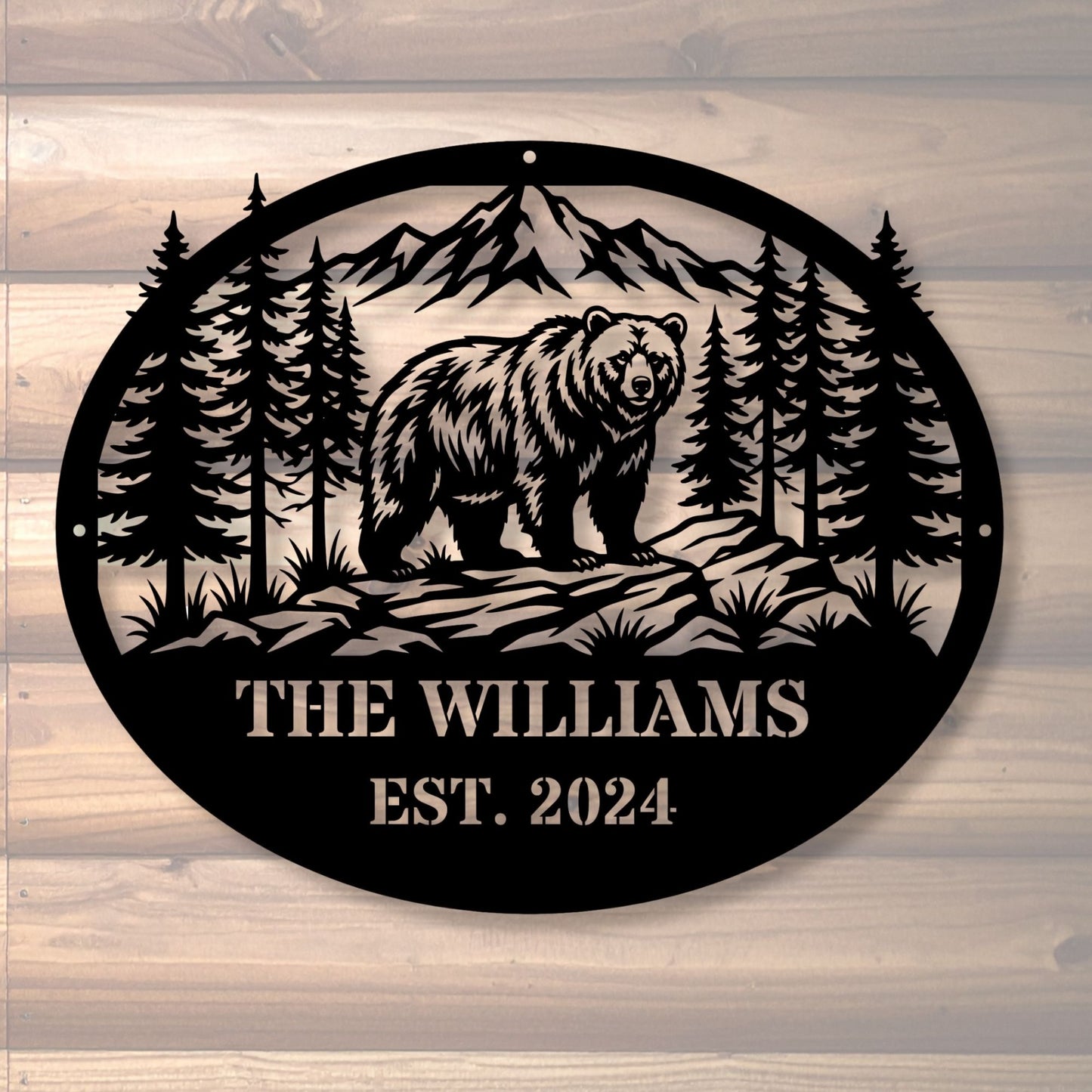Personalized Family Name Cabin Sign, Custom Cabin Sign, Lake House Sign, Rustic Cabin Decor, Wooden Family Name Sign, Cabin Gift