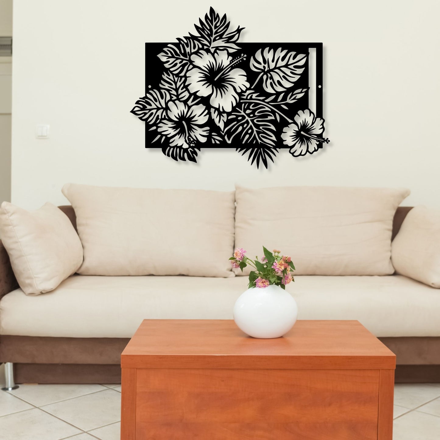 Floral Metal Wall Decor, Metal Flower Wall Art, Botanical Wall Sculpture, Rustic Farmhouse Home Decor, Living Room Bedroom Decoration
