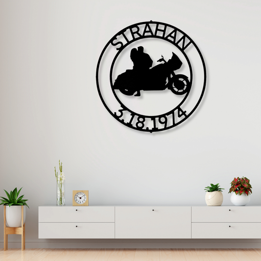 Motorcycle Couple Metal Sign, Anniversary Gift, Couples Wedding Gift, Boyfriend Girlfriend Gift, Biker Husband Wife Gift, Christmas Gift