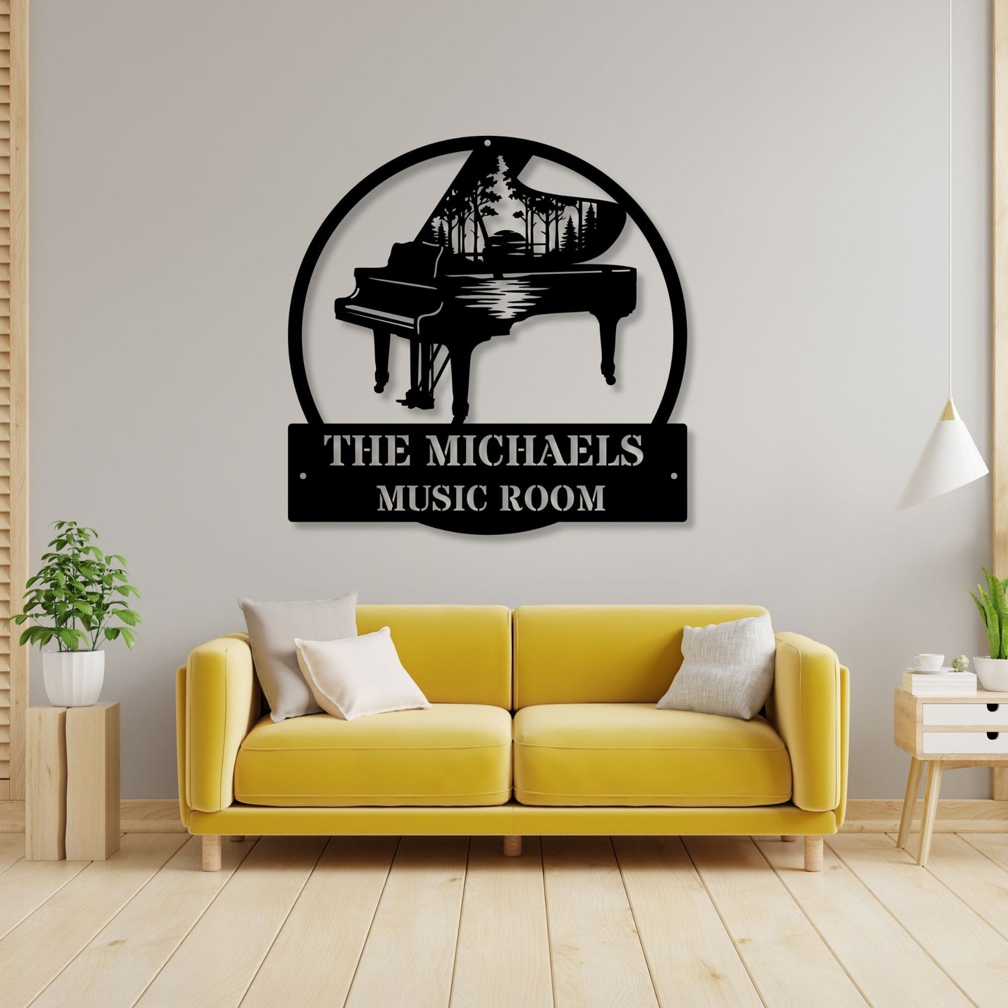 Personalized Music Room Metal Sign, Custom Music Room Decor, Music Lover Gift, Metal Wall Art, Musician Gift, Music Studio Sign