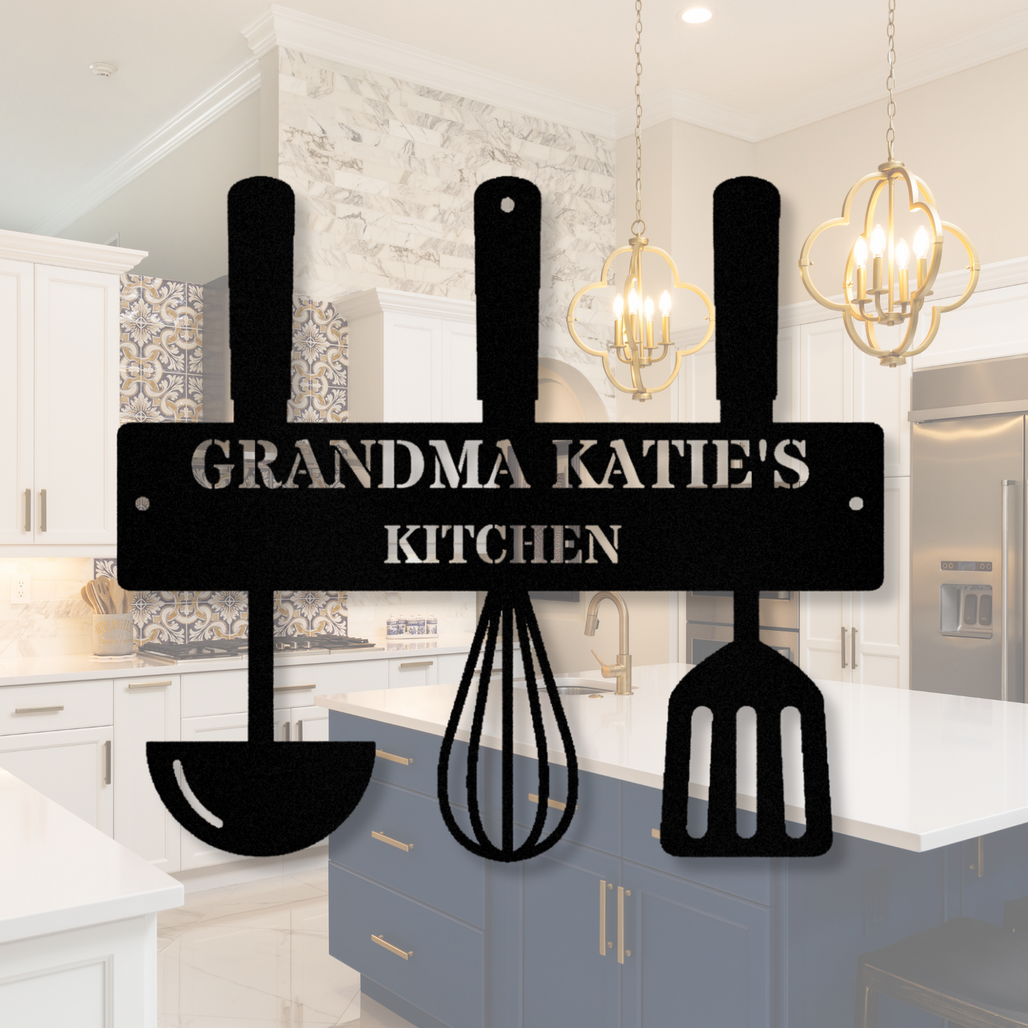 Custom Kitchen Metal Sign, Metal Kitchen Sign, Personalized Kitchen Art, Wall Art for Kitchen, Rustic Home Decor, Housewarming Gift Idea