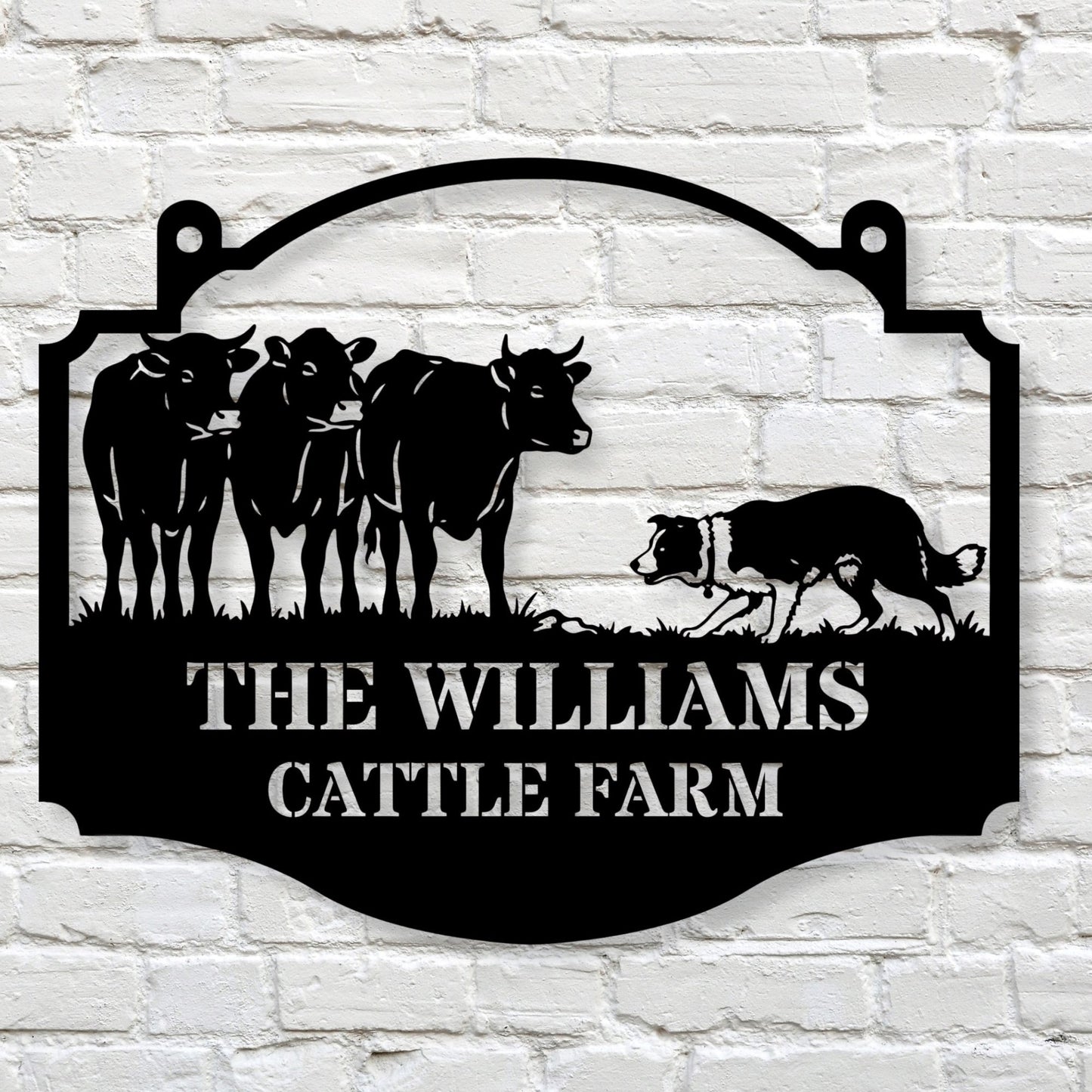 Personalized Gift for Cattle Farmer | Custom Ranch Metal Sign | Father's Day Gift, Texas Style Decor, Est Family Name Sign, Barn Wall Art