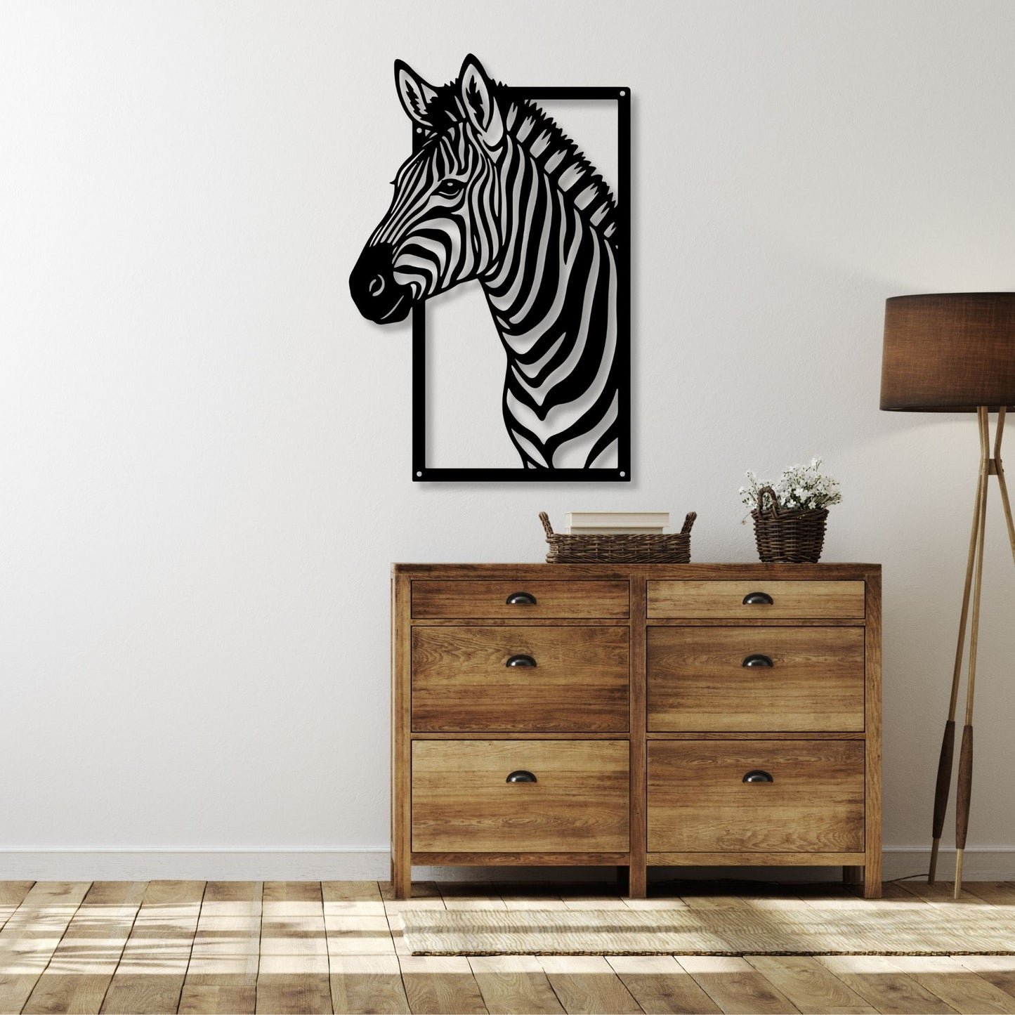 Minimalist Zebra Metal Sign, Zebra Wall Art, Safari Home Decor, Animal Metal Wall Art, Wildlife Decor, Modern Minimalist Sign Gift
