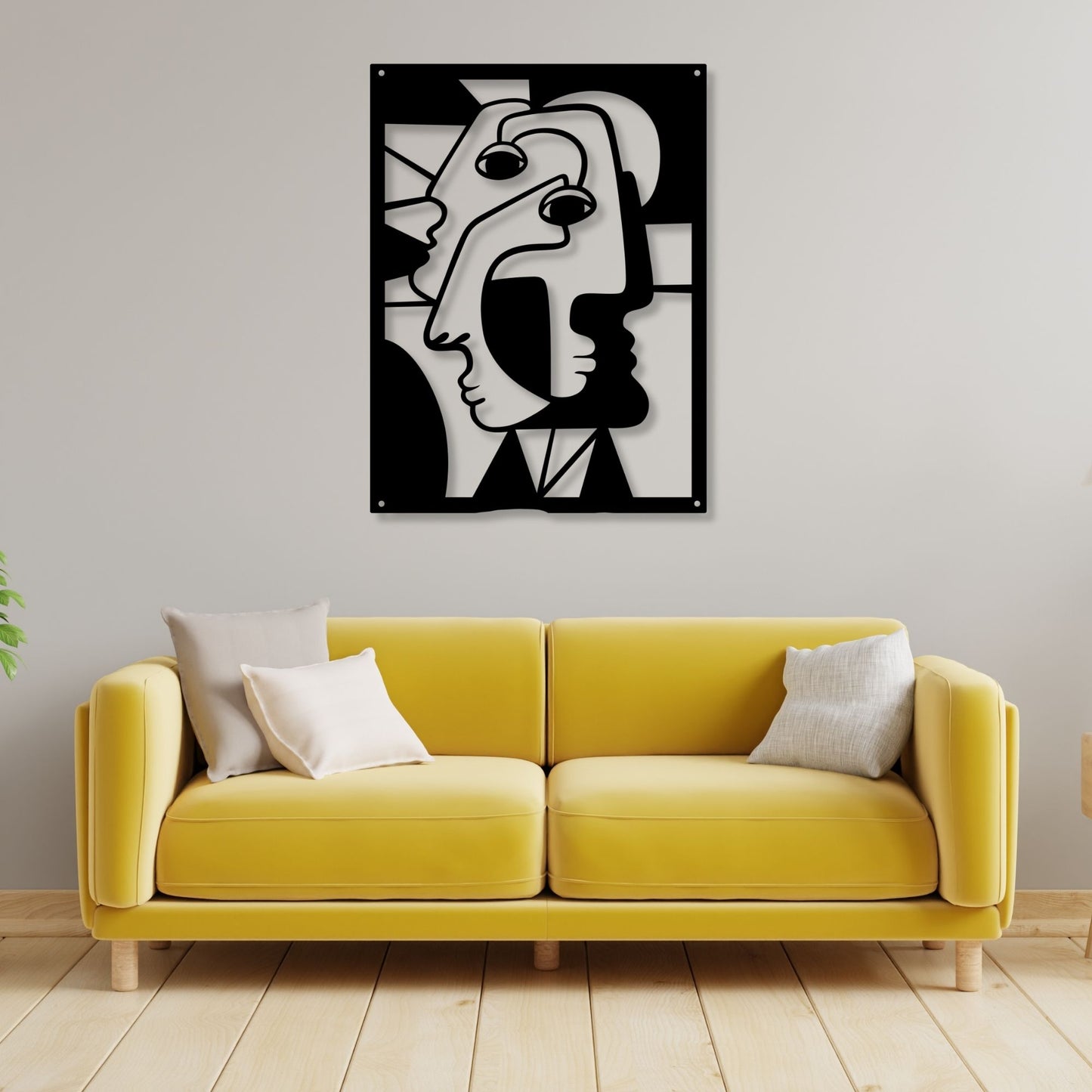 Picasso Metal Wall Art, Abstract Metal Wall Decor, Modern Cubist Art, Artistic Home Decor, Gallery Wall Art, Metal Sculpture Gift