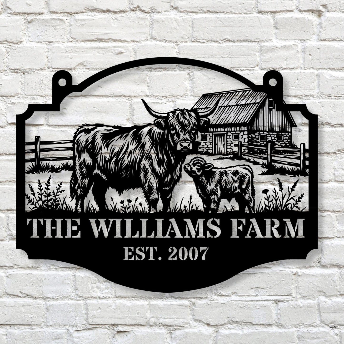 Custom Cattle Farm Sign, Personalized Ranch Sign, Farm Name Sign, Cattle Ranch Decor, Custom Farmhouse Sign, Livestock Gift