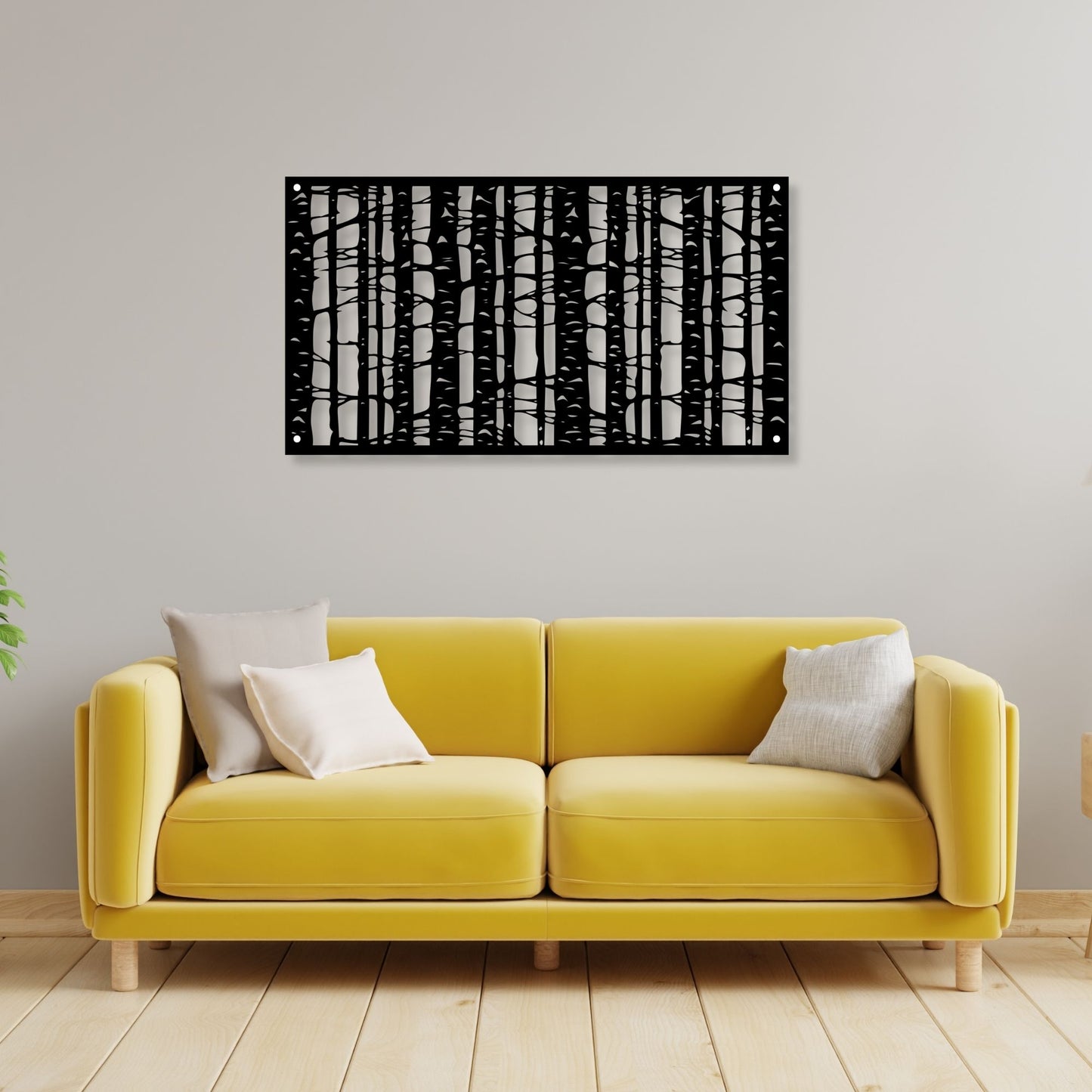 Birch Tree Metal Art Decor, Metal Wall Art, Rustic Home Decor, Nature Wall Art, Woodland Decor, Forest Farmhouse Wall Hanging, Gift Idea